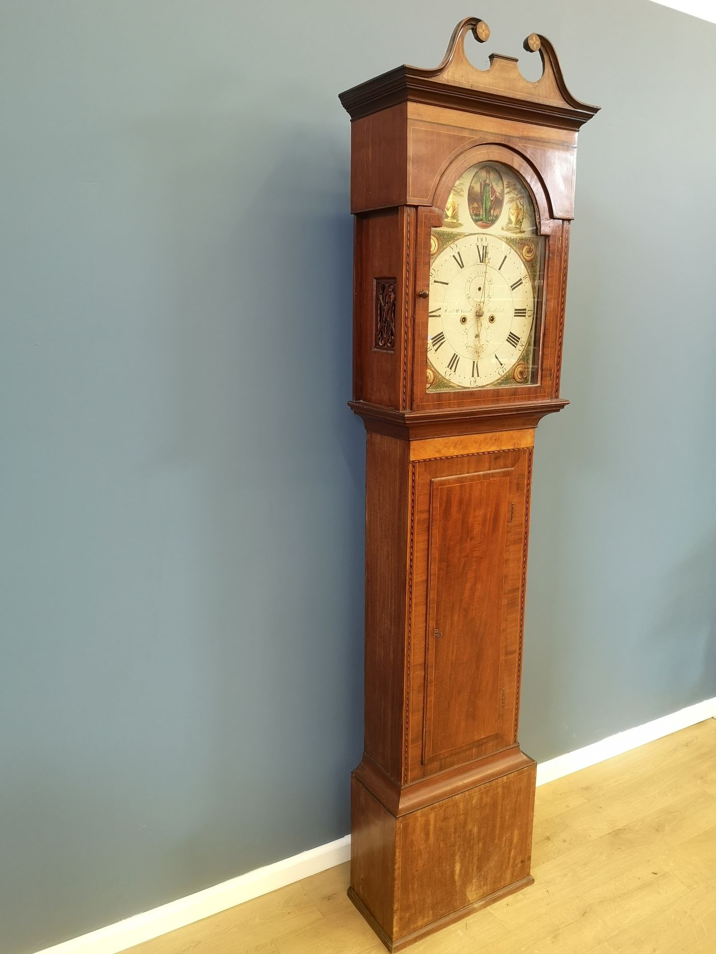 Mahogany longcase clock - Image 3 of 5