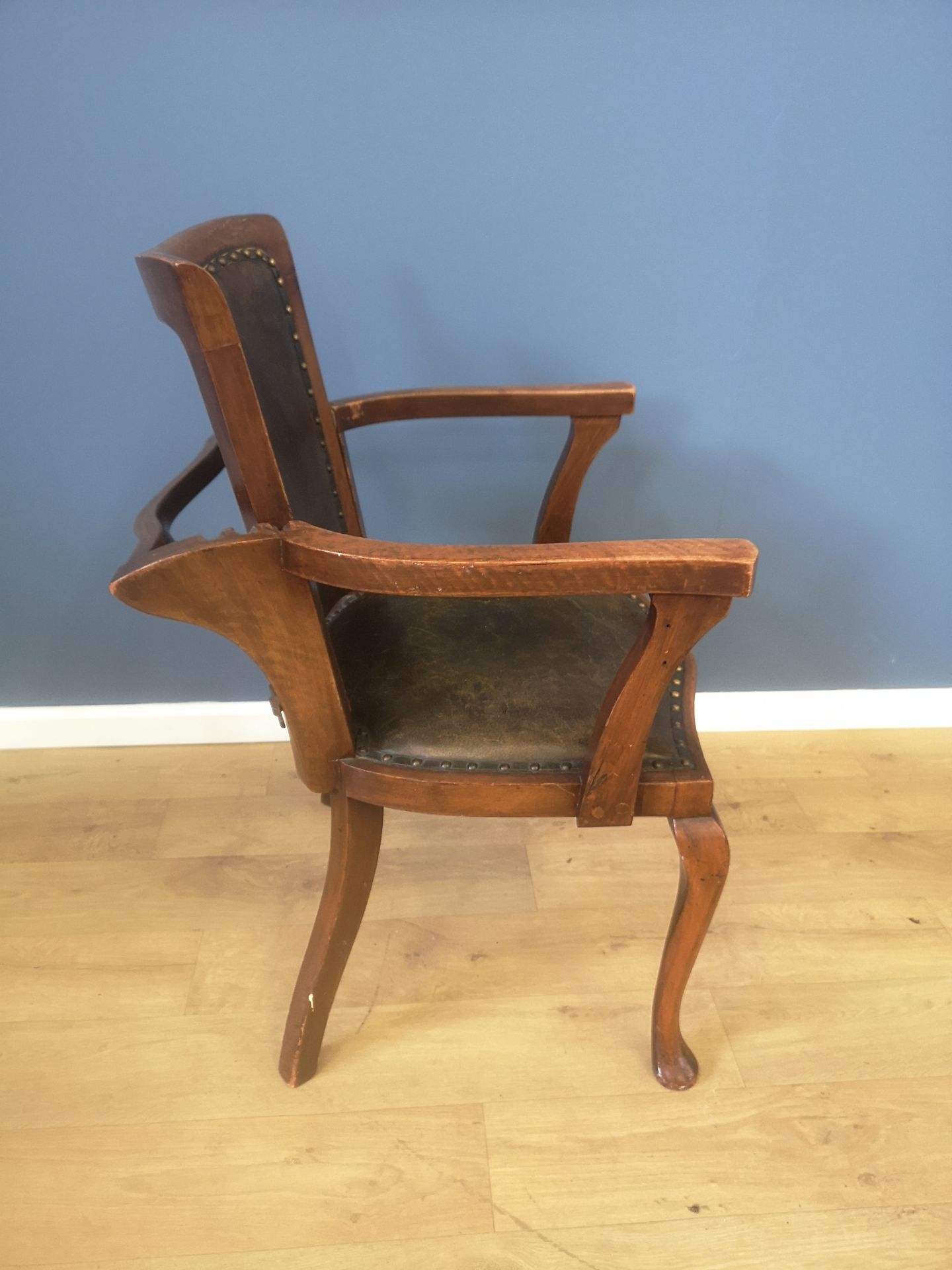 Mahogany chair with adjustable back - Image 4 of 5