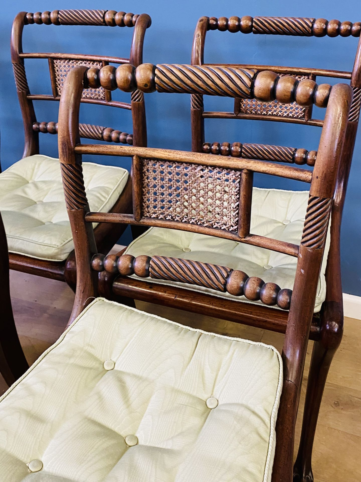 Six mahogany dining chairs - Image 3 of 7