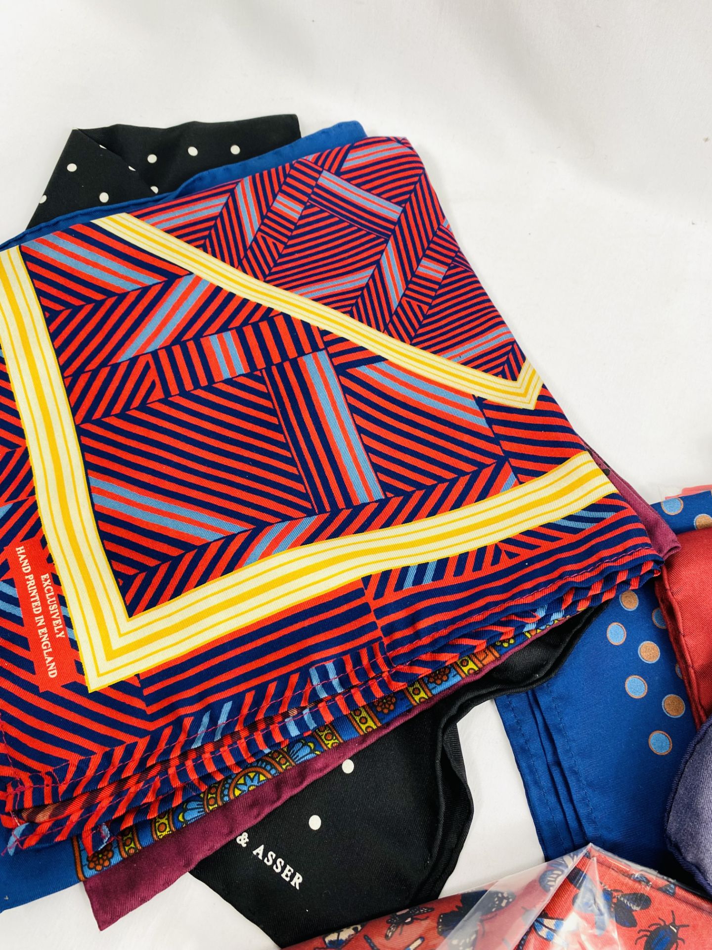 Ten Turnbull and Asser silk pocket squares. - Image 2 of 4