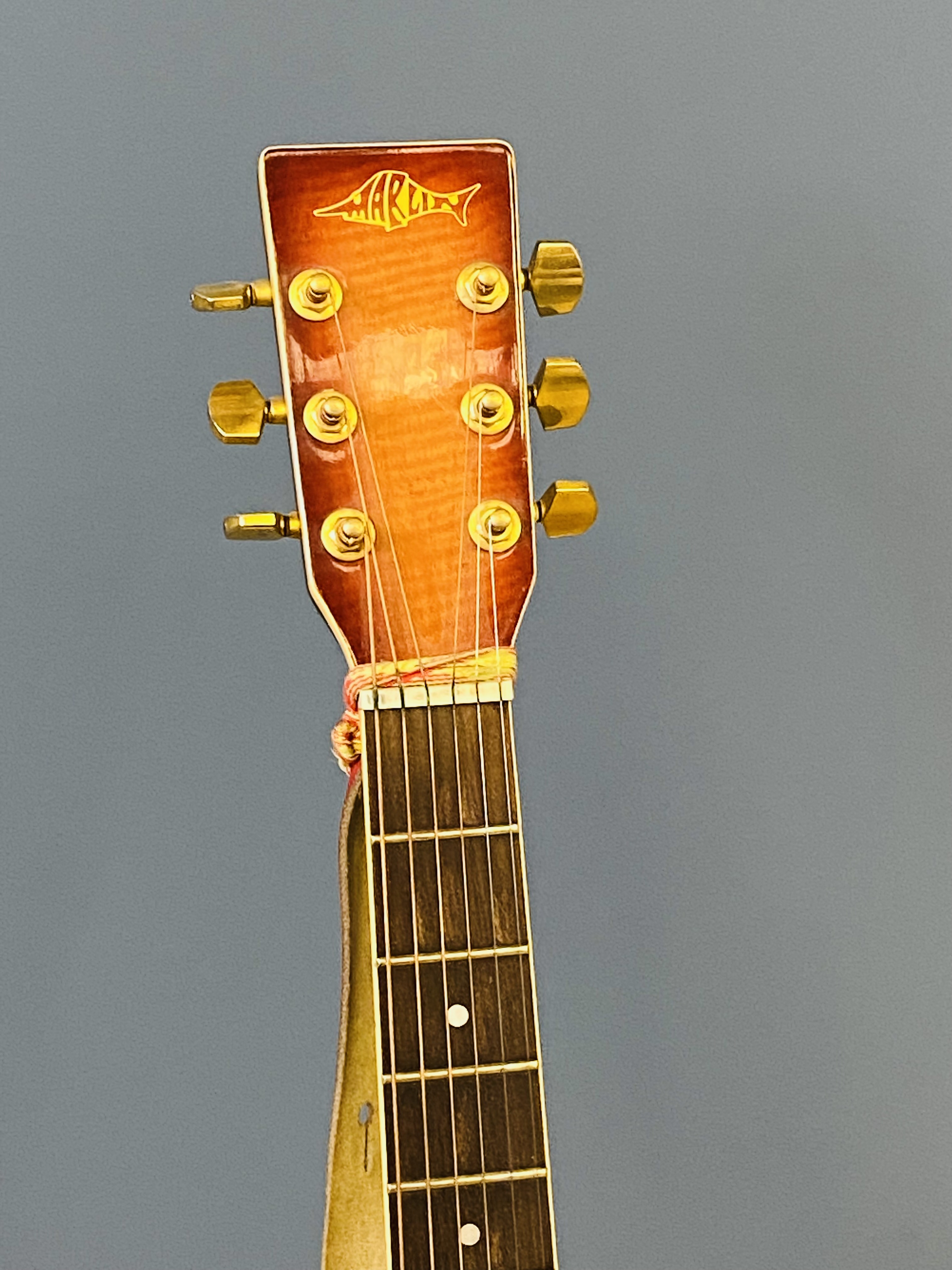 Marlin MF27E semi acoustic guitar in hard case - Image 6 of 6