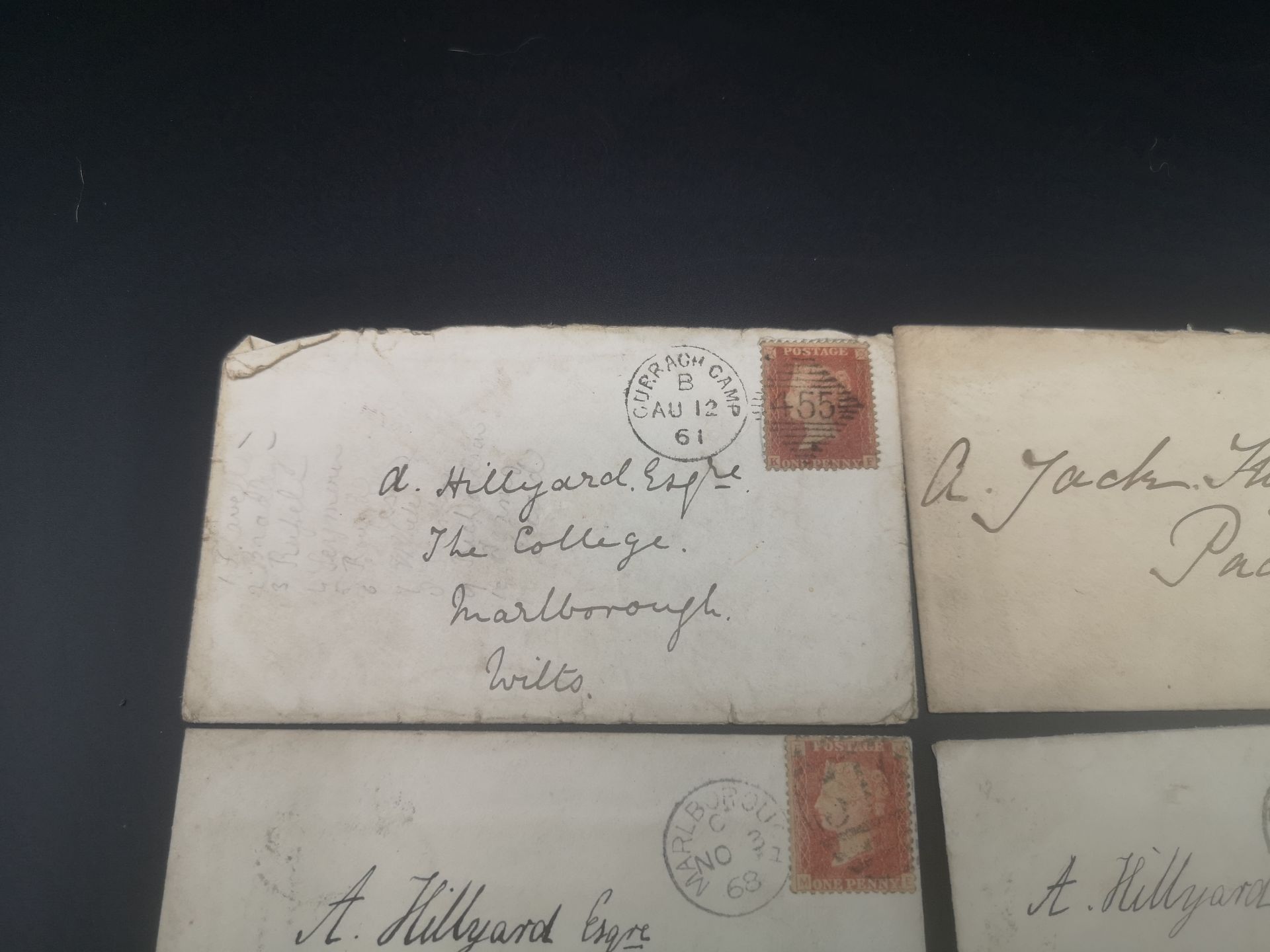 Five Victorian envelopes bearing Penny Red stamps - Bild 2 aus 8