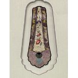 Two framed silk embroidered Japanese sleeve adornments