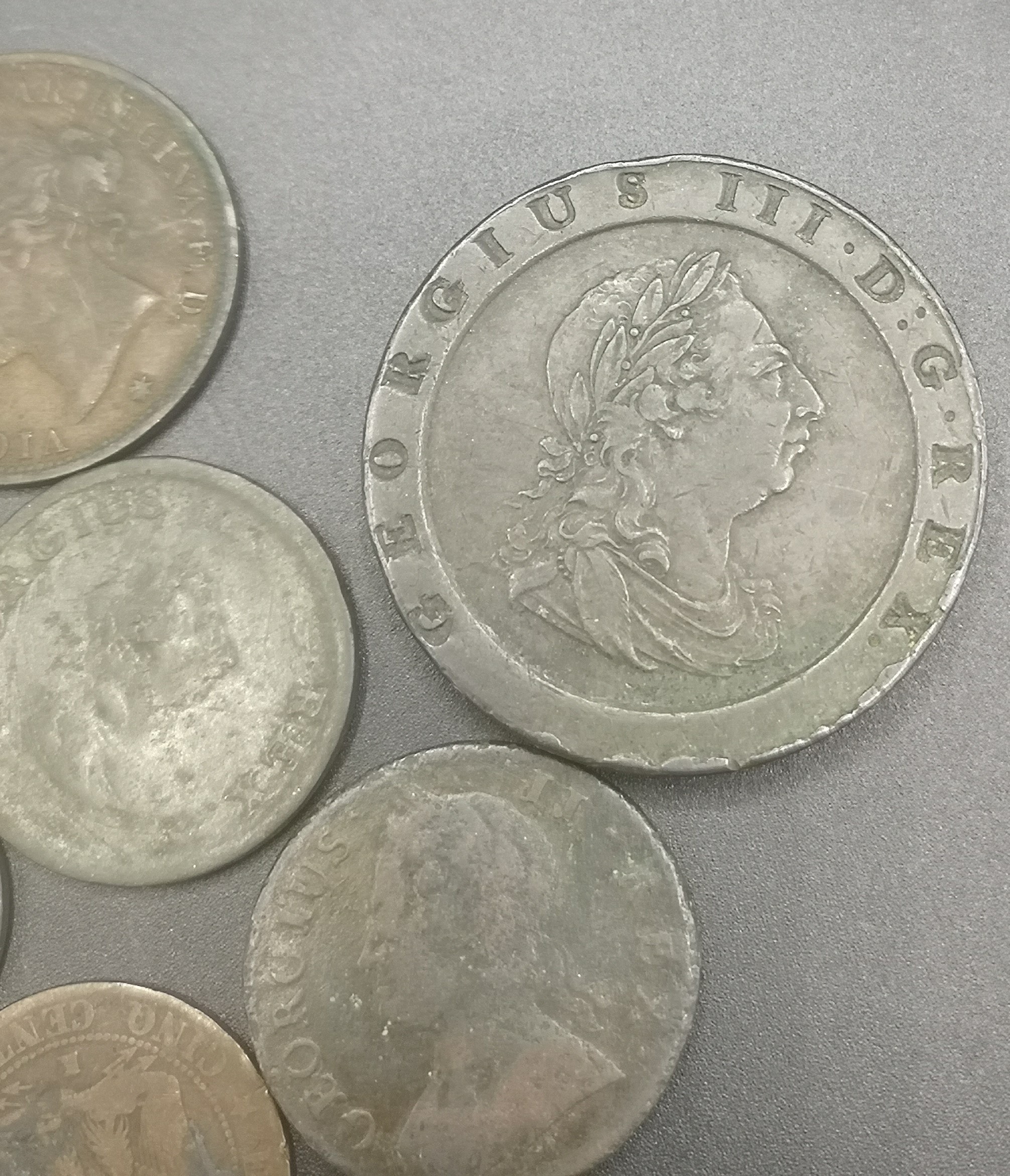 King George III "cartwheel" penny, 1797 and other GB and foreign copper coins - Image 4 of 10