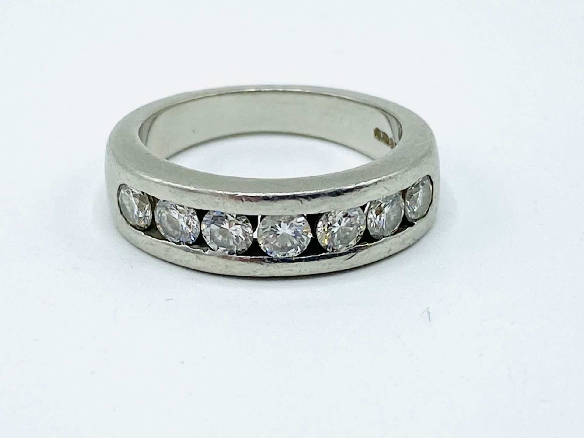 Platinum and diamond half eternity ring - Image 2 of 4