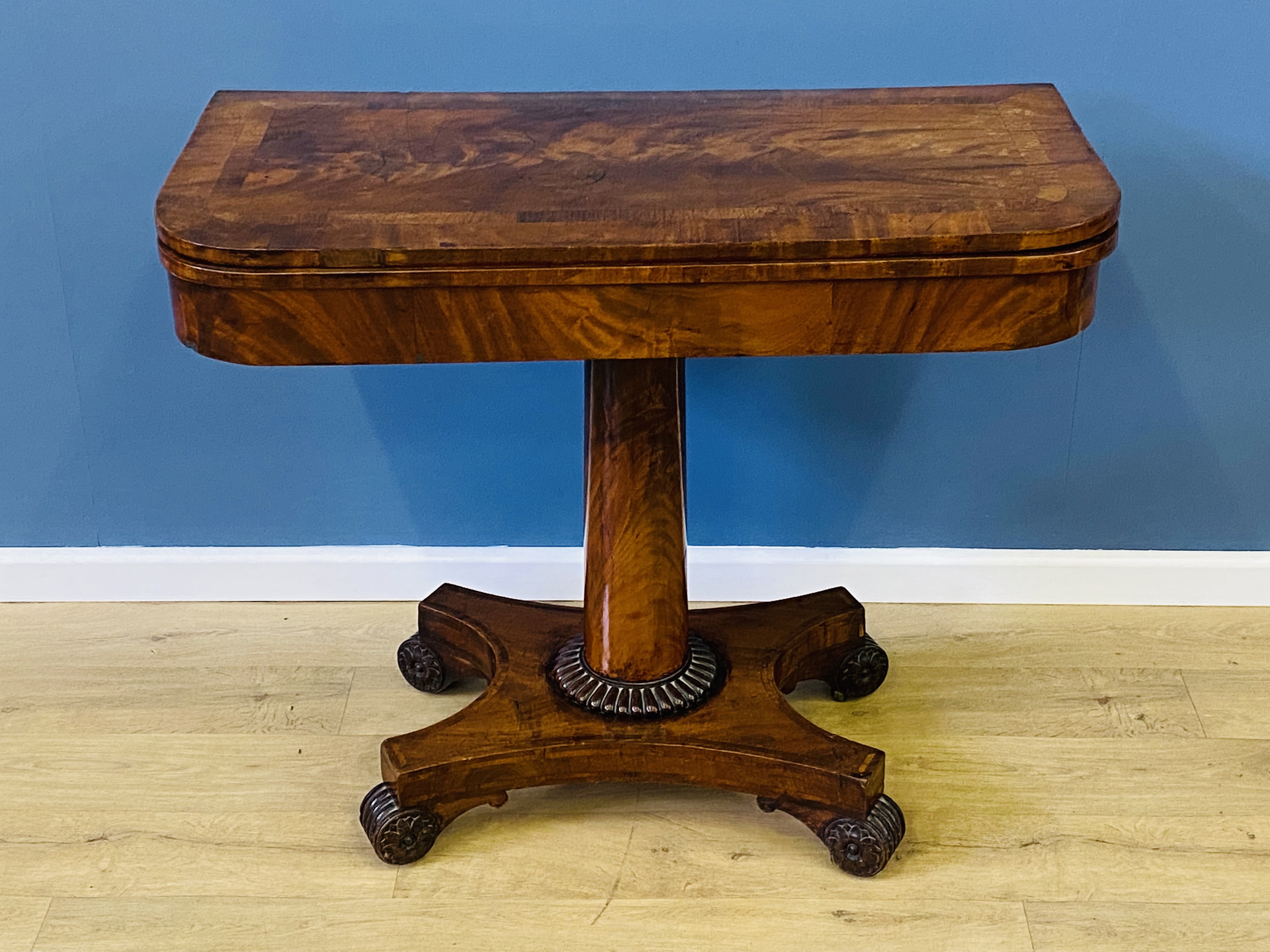 Victorian swivel top card table