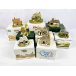 Eight Lilliput Lane Cottages in boxes