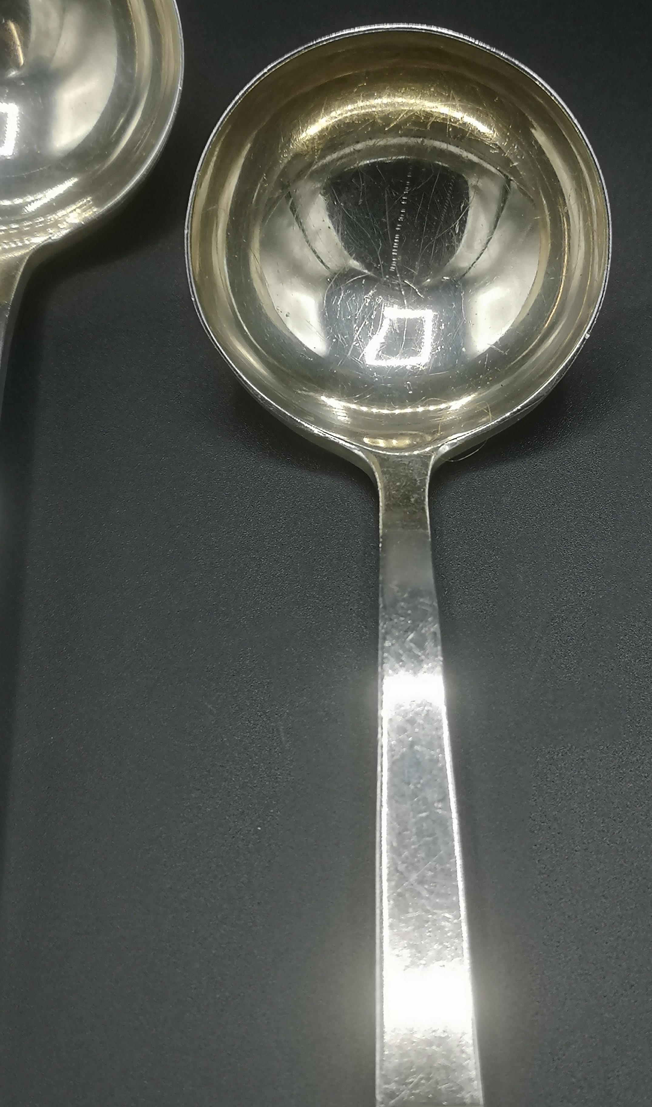 Silver ladle together with a matching pair of small ladles - Image 4 of 7