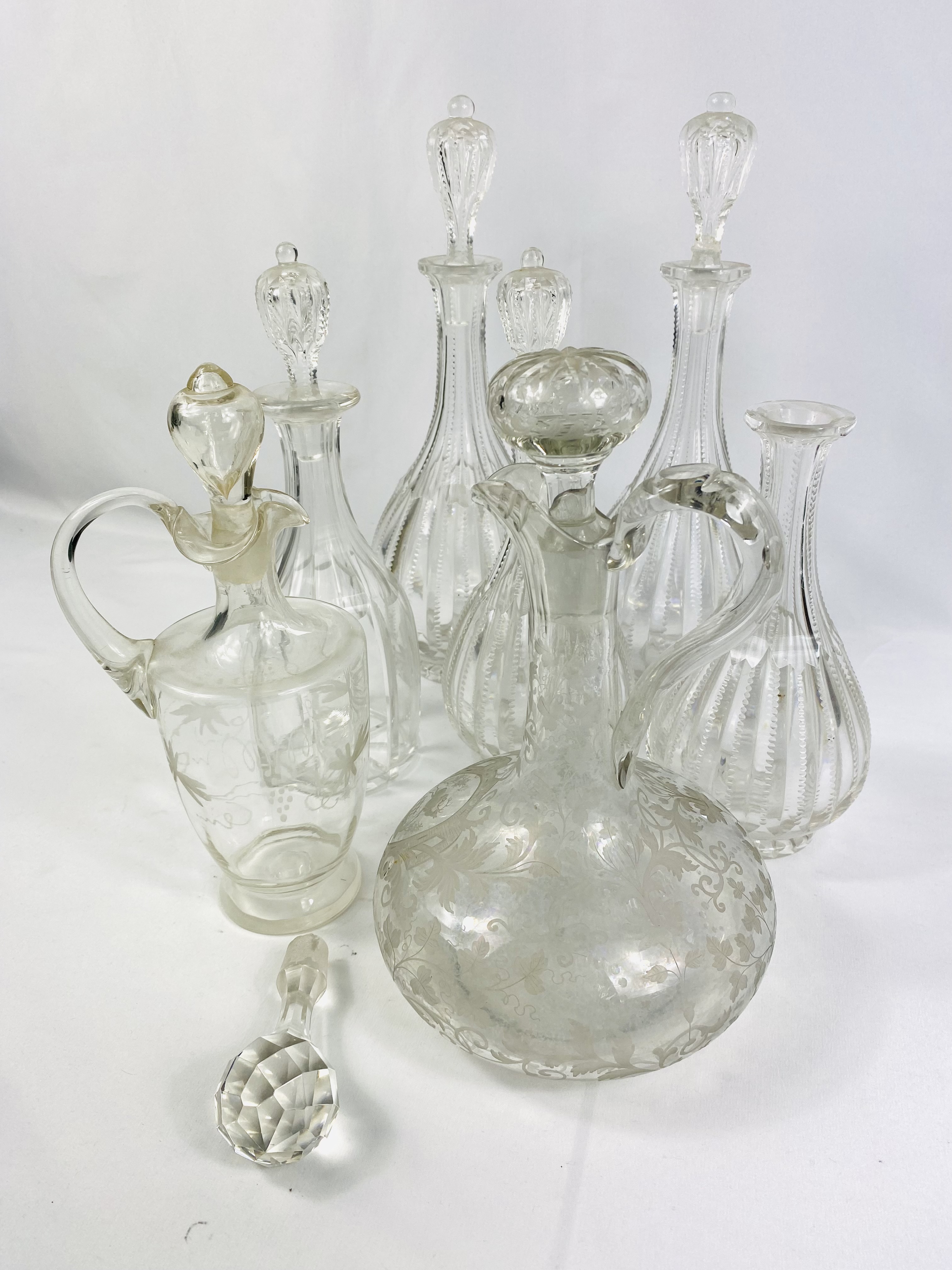Collection of seven glass decanters - Image 3 of 3