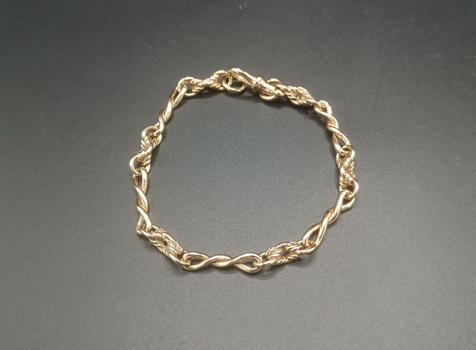 9ct rose gold watch chain - Image 3 of 3
