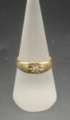 18ct gold and diamond gypsy ring