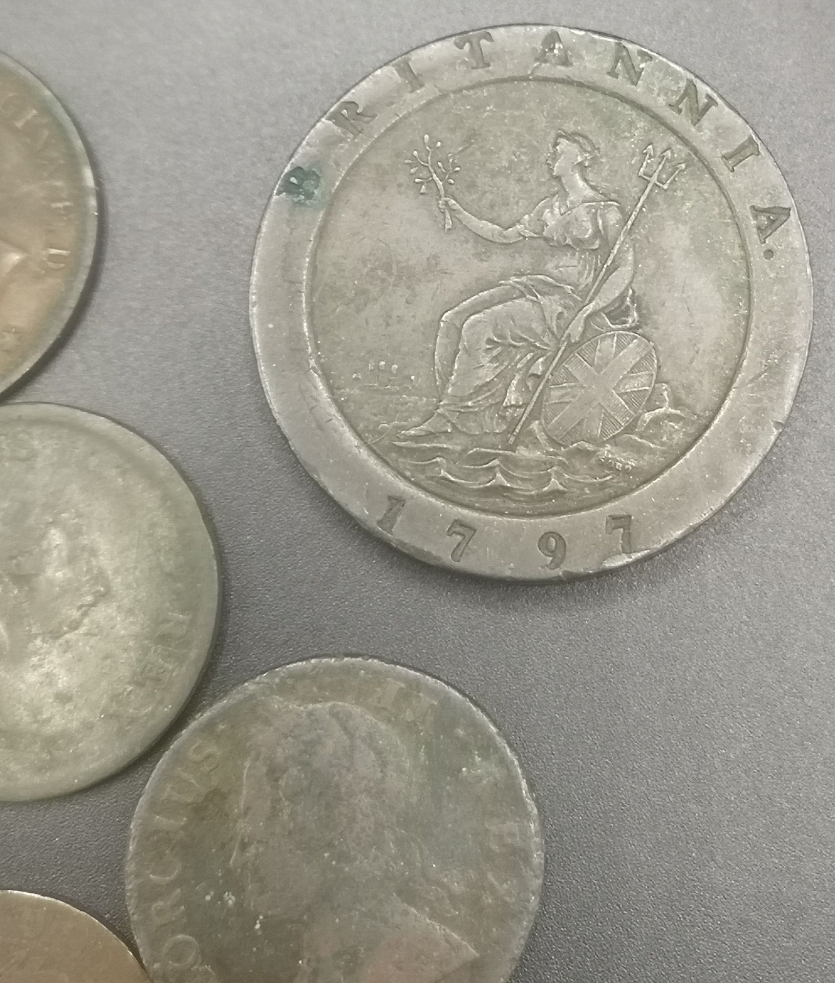 King George III "cartwheel" penny, 1797 and other GB and foreign copper coins - Image 5 of 10