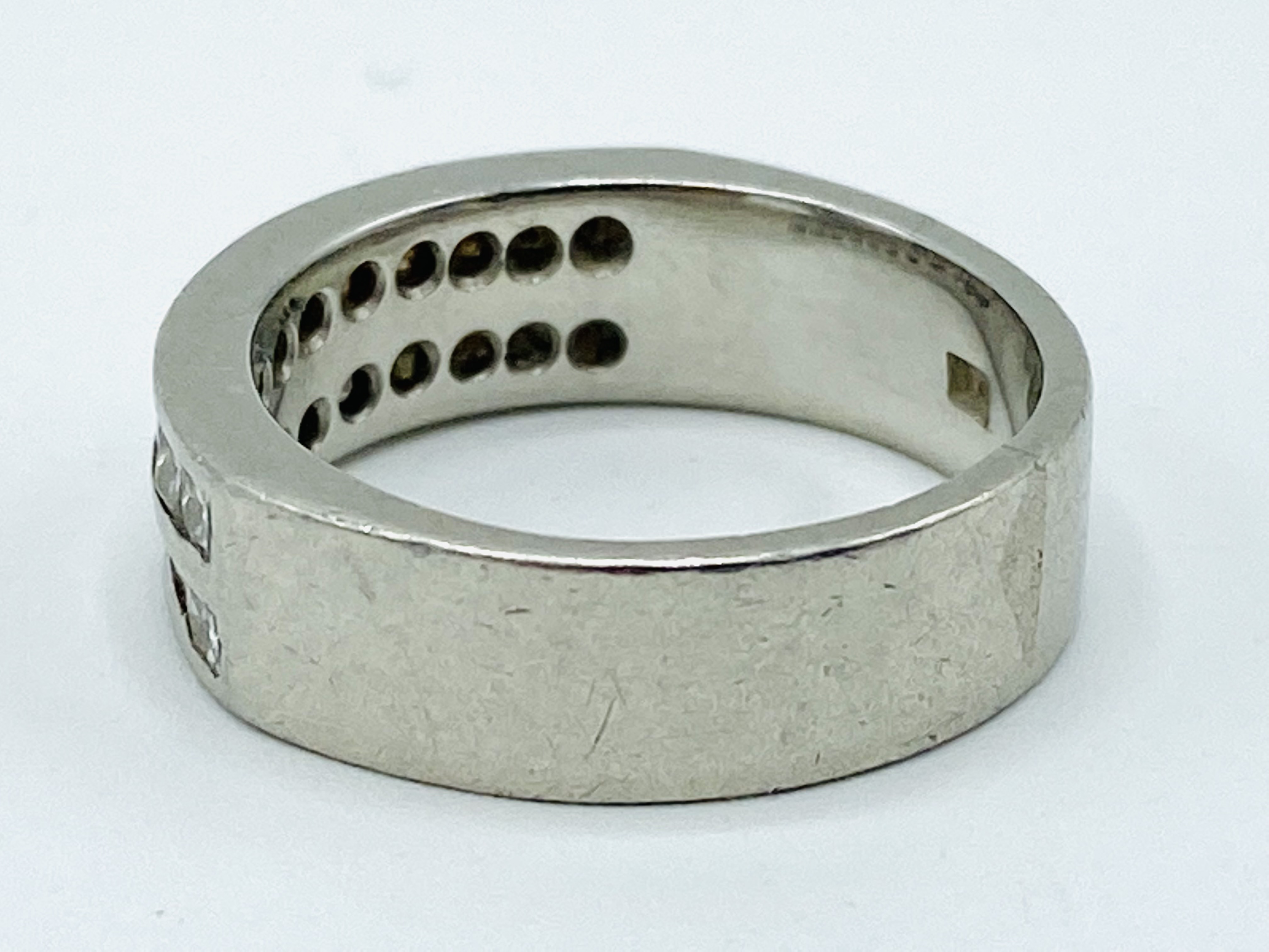 Platinum and diamond half eternity ring - Image 4 of 4