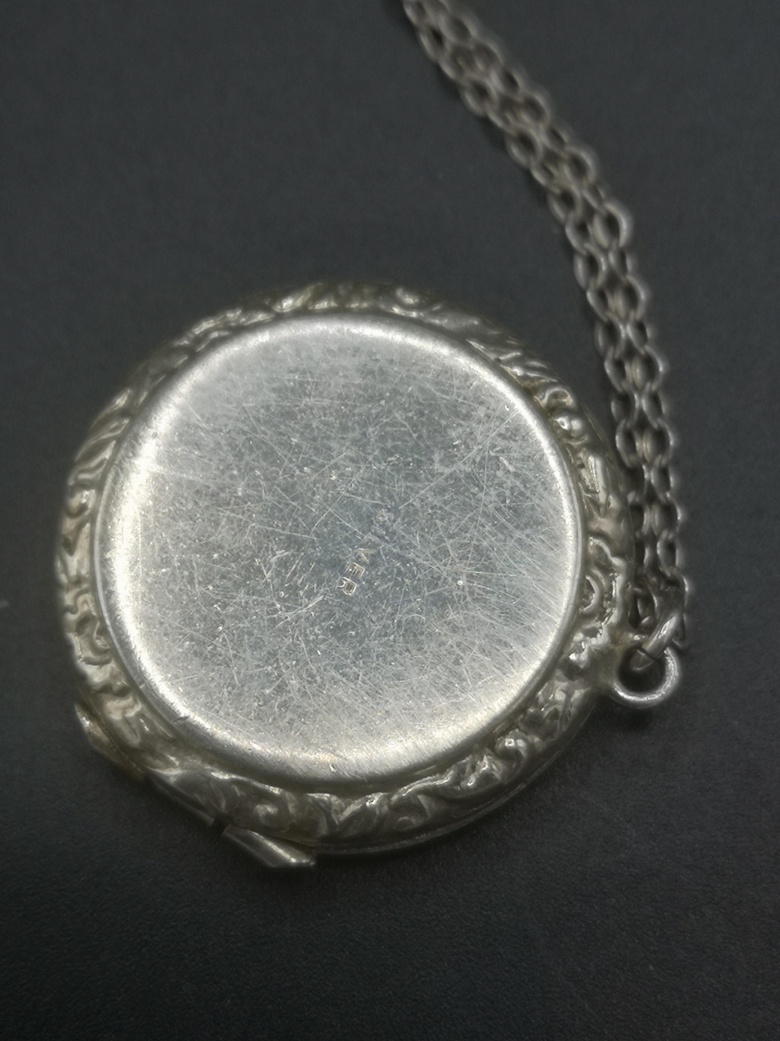 Silver and enamel locket - Image 3 of 5