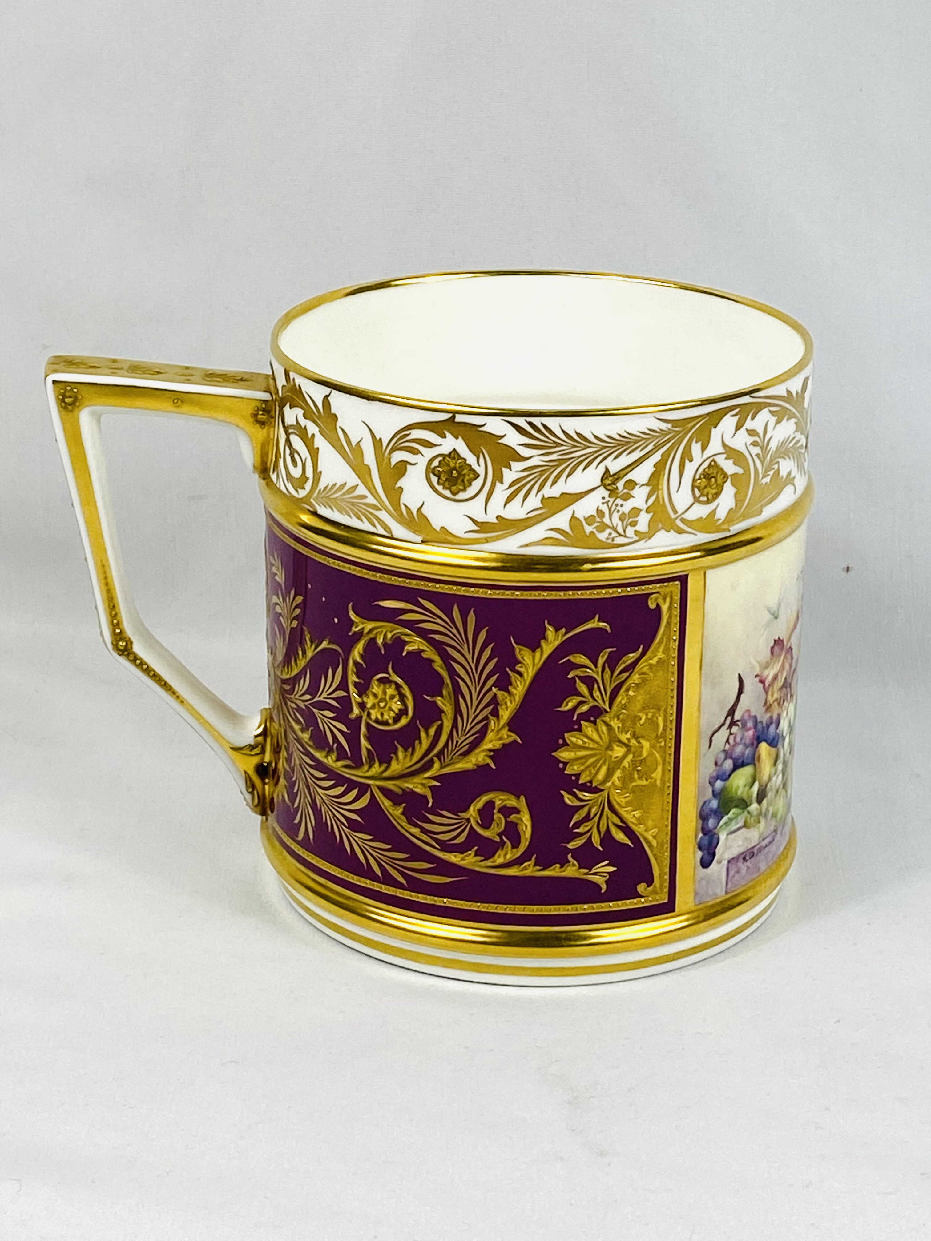 Hand painted porcelain tankard