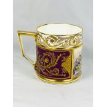 Hand painted porcelain tankard