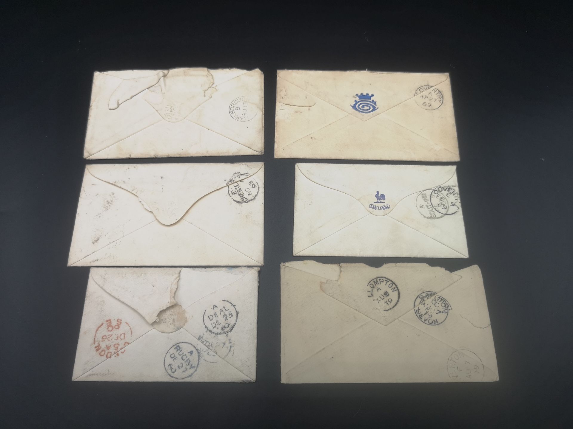 Five Victorian envelopes bearing Penny Red stamps - Bild 8 aus 8
