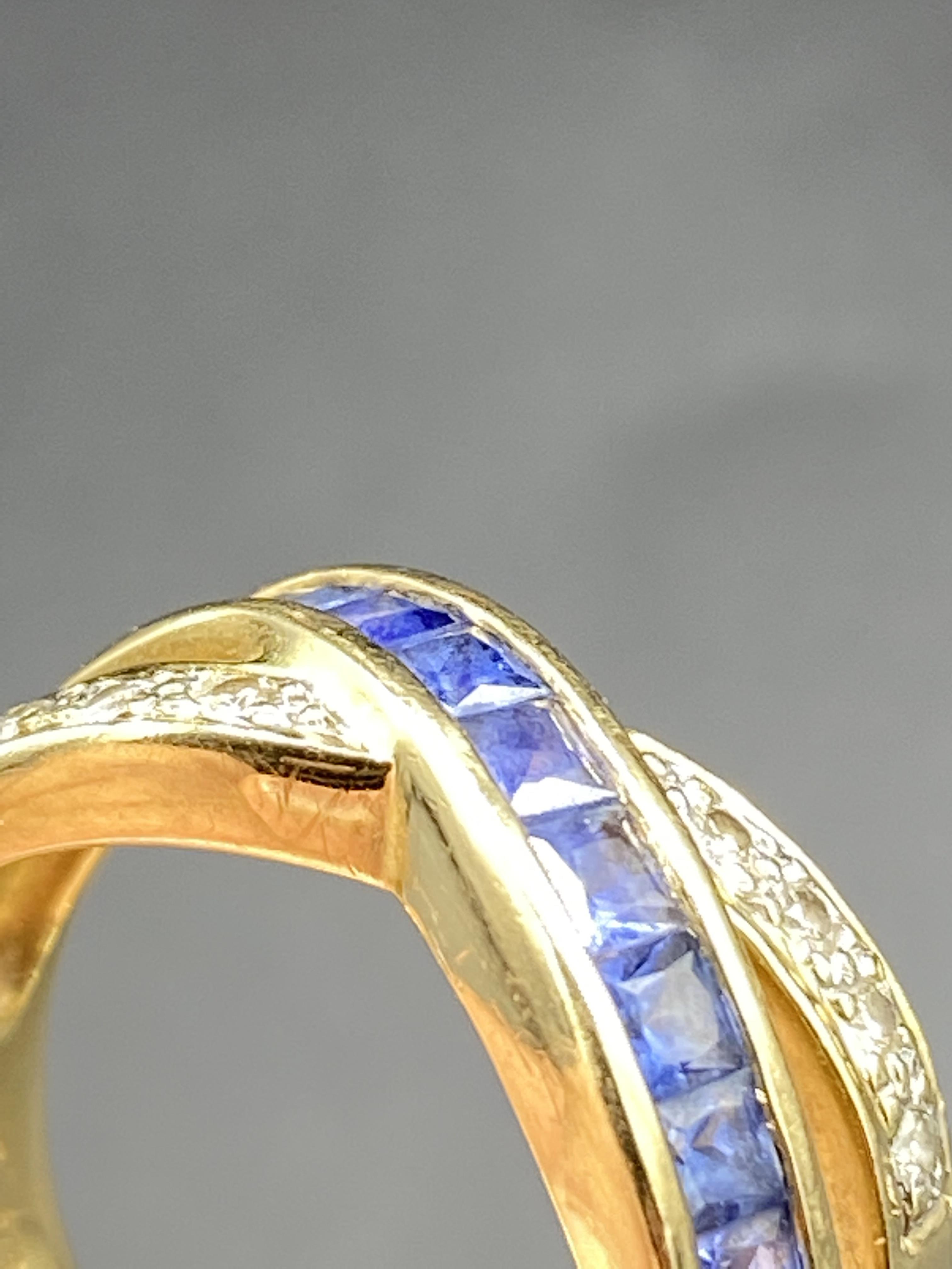 14ct gold, sapphire and diamond ring - Image 5 of 5