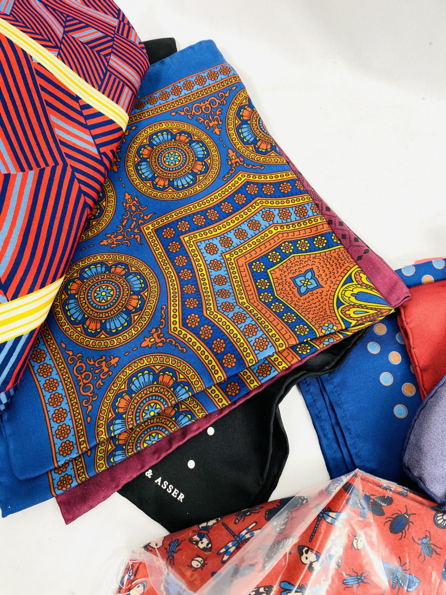 Ten Turnbull and Asser silk pocket squares. - Image 3 of 4
