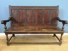 18th century carved settle