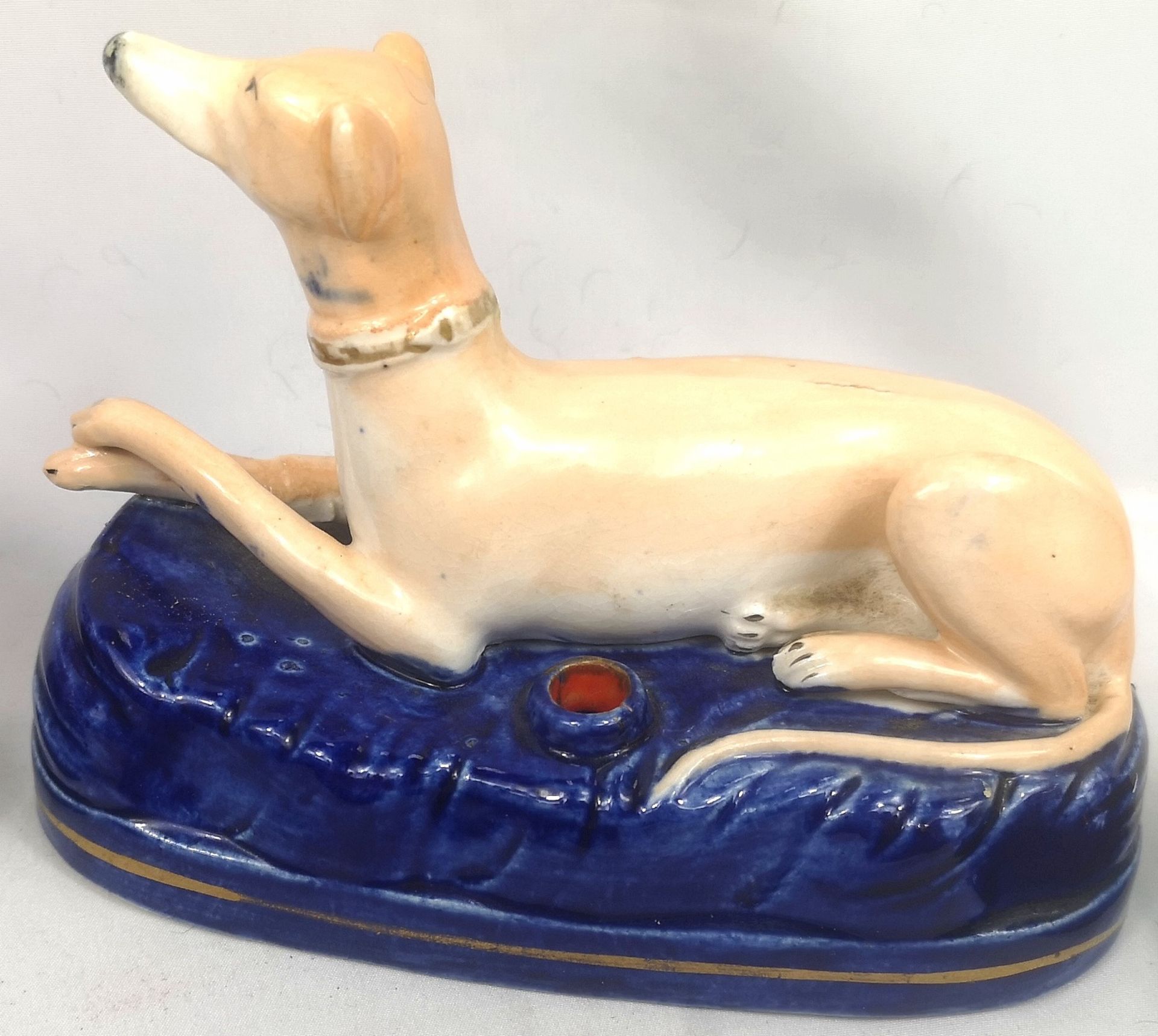 Five Staffordshire dog quill holders - Image 6 of 7