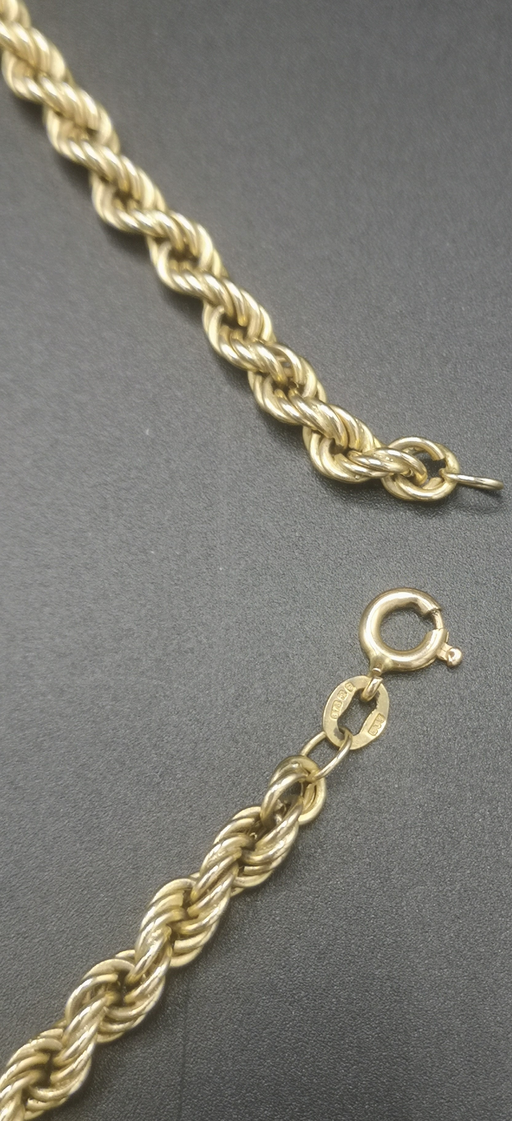 9ct gold rope twist chain - Image 2 of 4