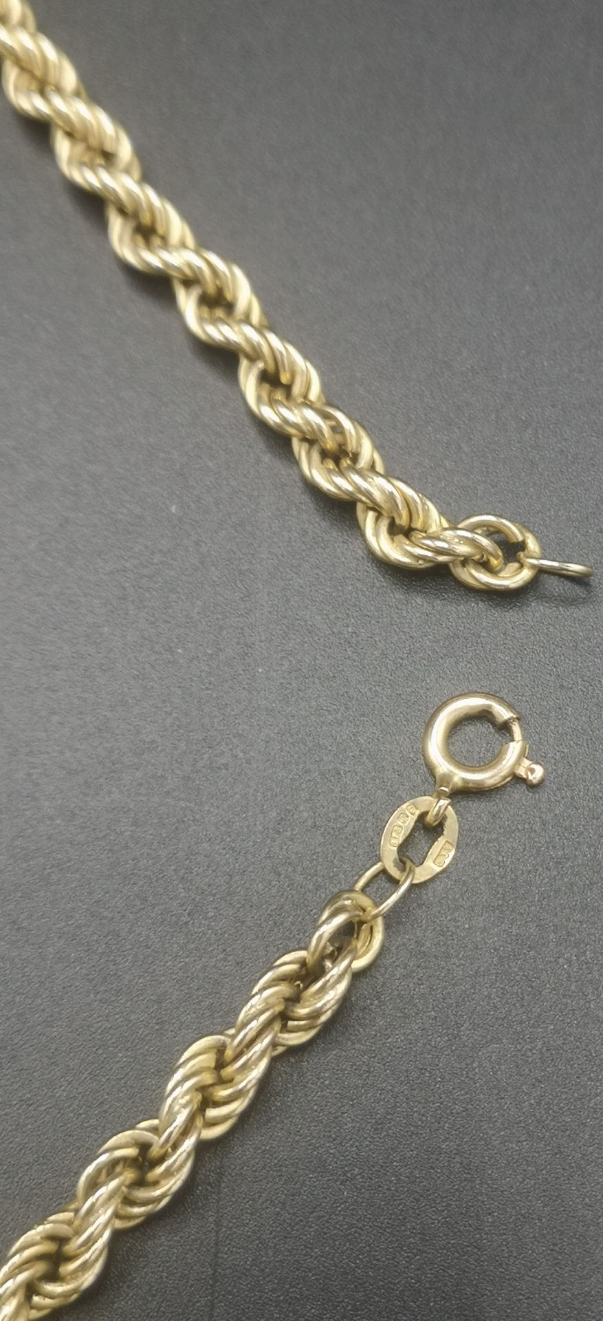 9ct gold rope twist chain - Bild 2 aus 4