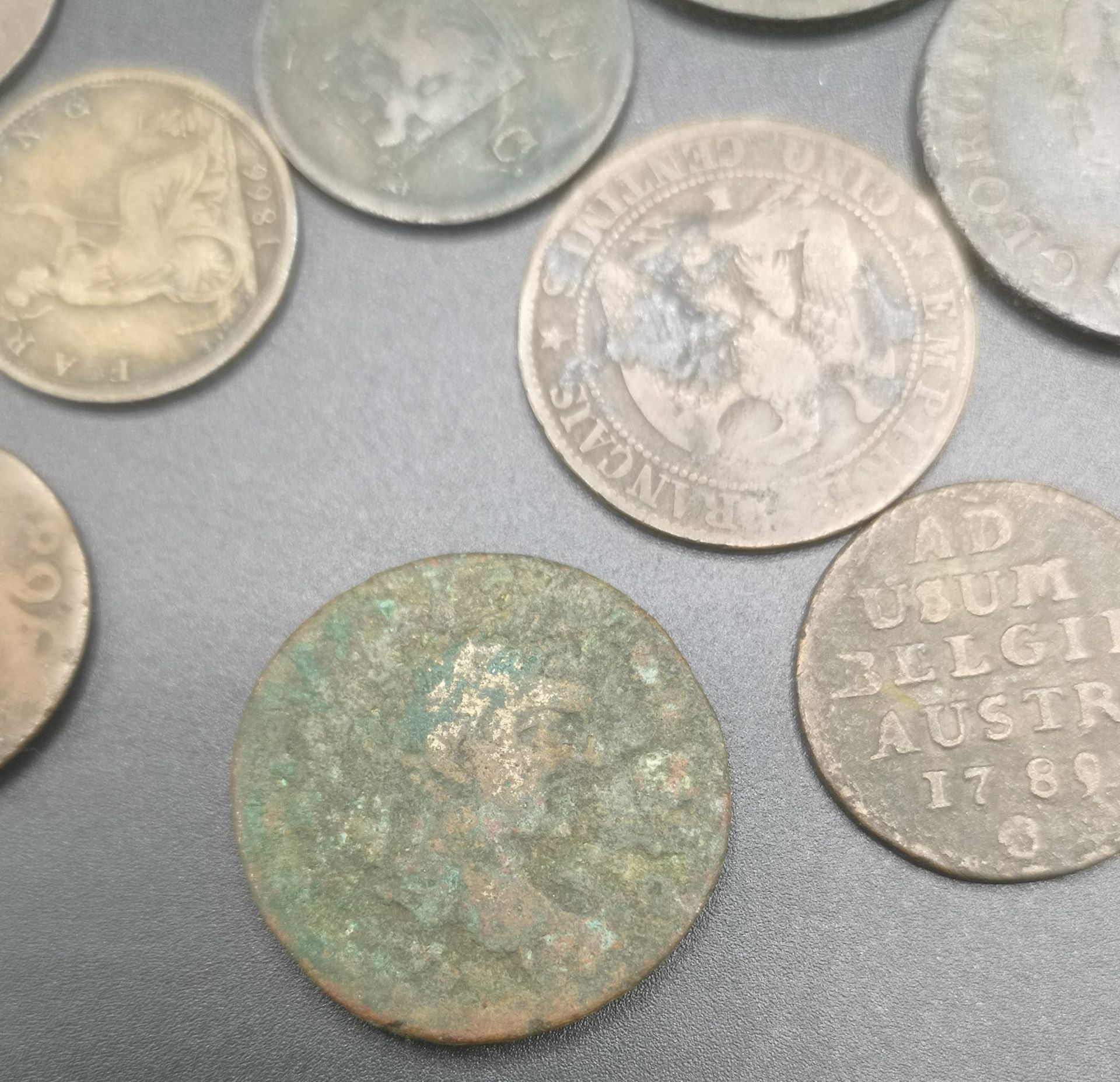 King George III "cartwheel" penny, 1797 and other GB and foreign copper coins - Image 8 of 10