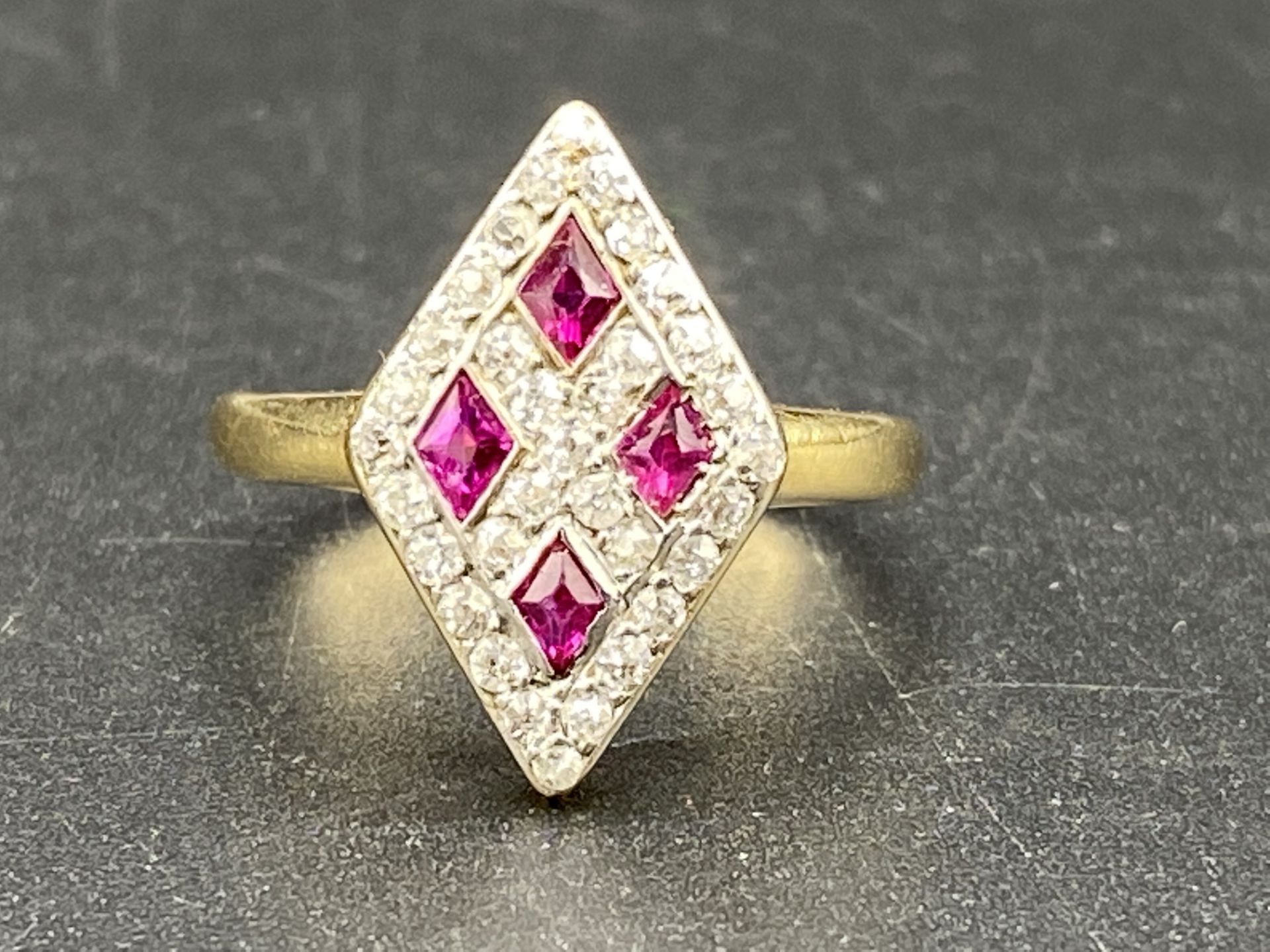 Gold, ruby and diamond ring - Image 6 of 6