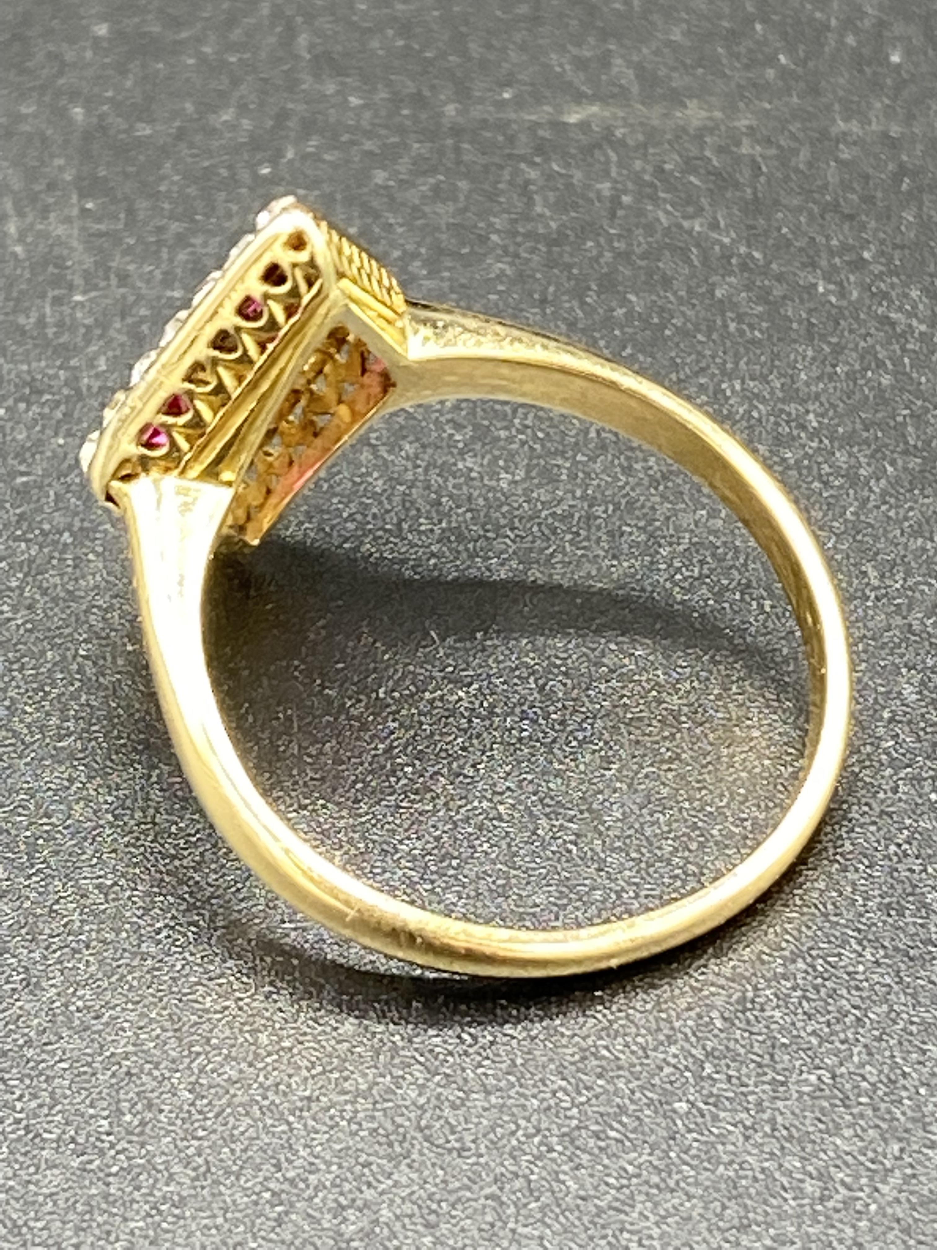 Gold, ruby and diamond ring - Image 4 of 6