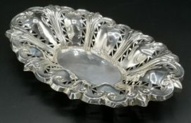 Pierced silver bonbon dish