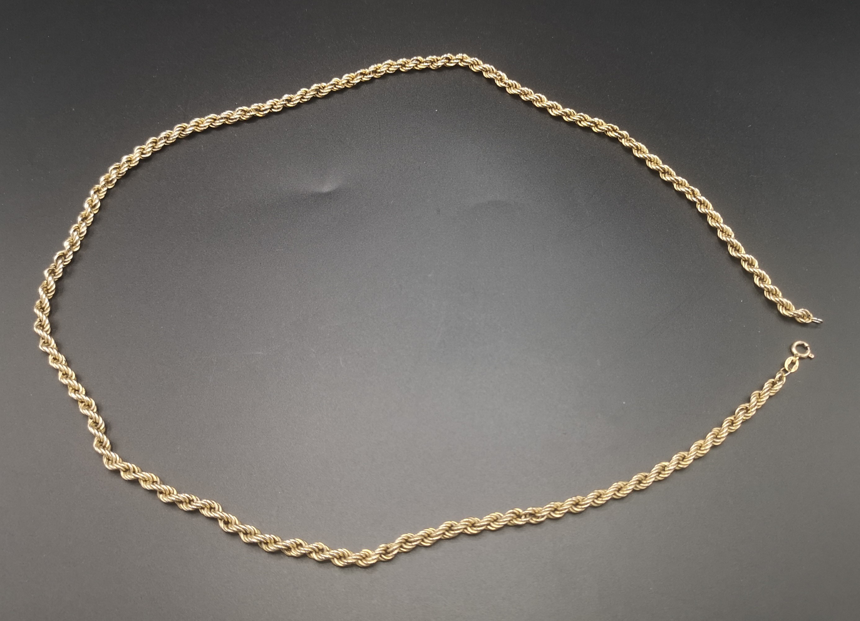 9ct gold rope twist chain