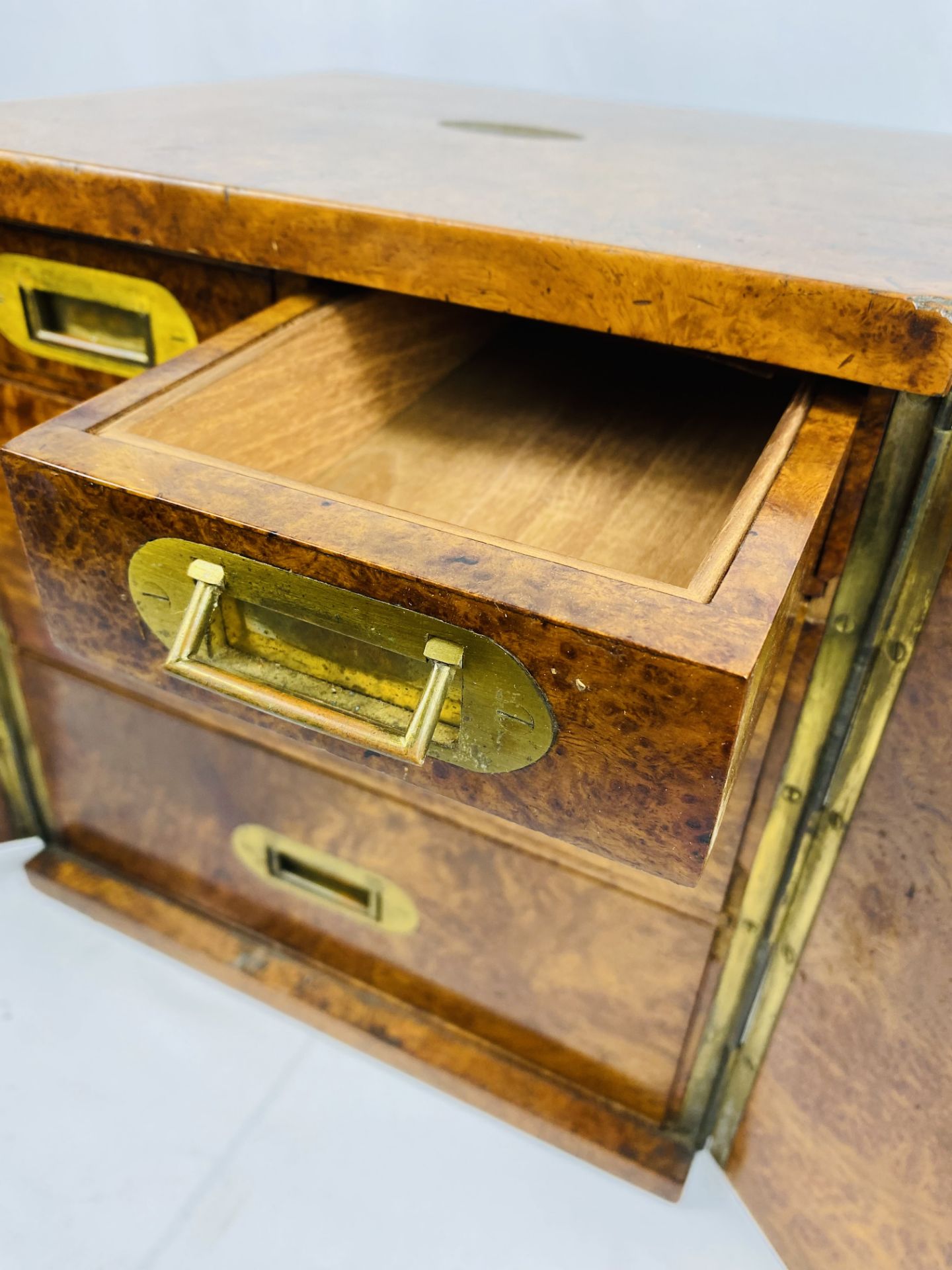 Victorian walnut cigar cabinet - Image 3 of 5