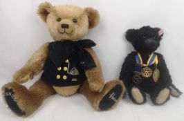 Harrods bear and a Steiff teddy bear