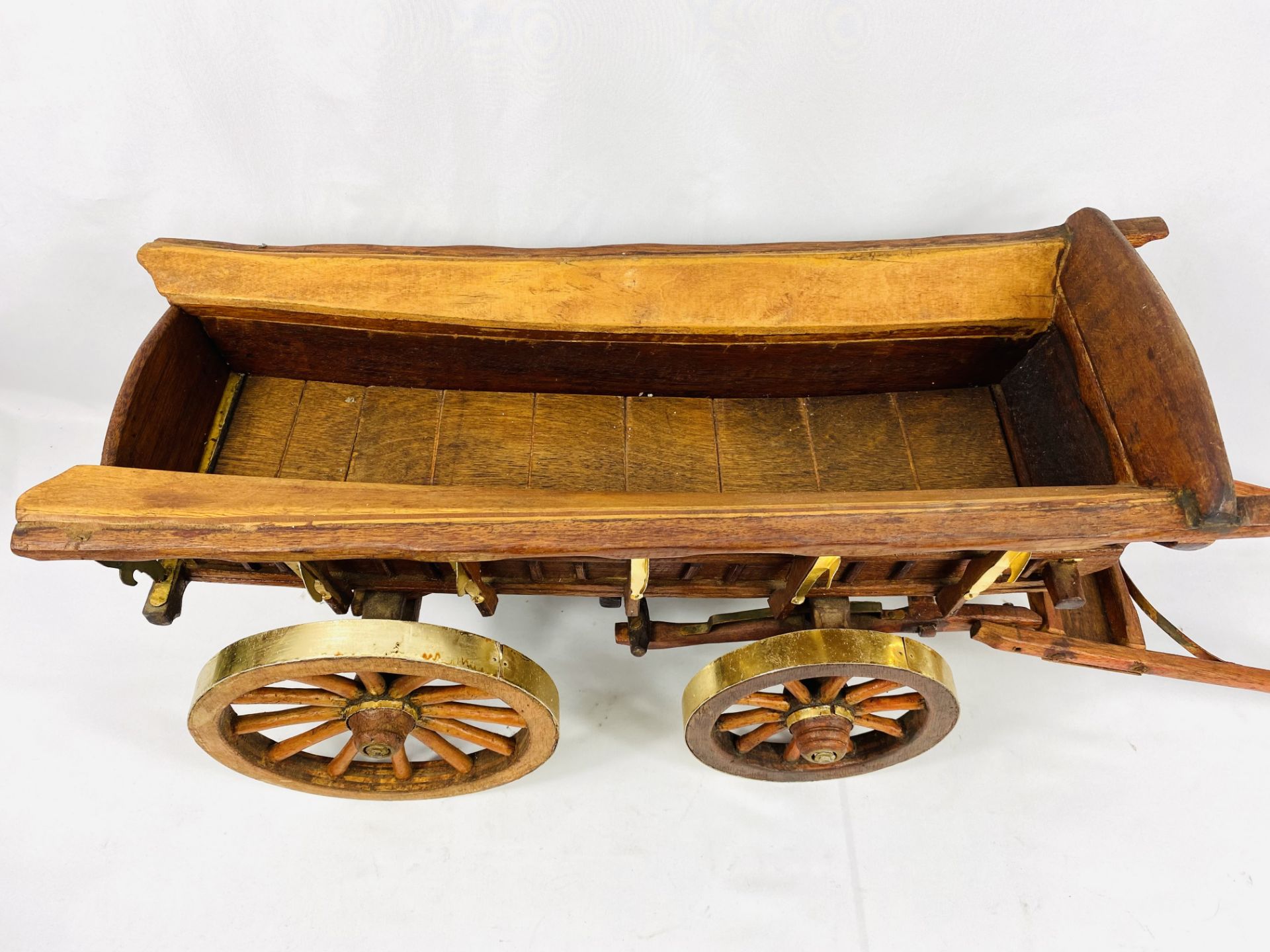 Wood model of a hay cart - Image 4 of 4