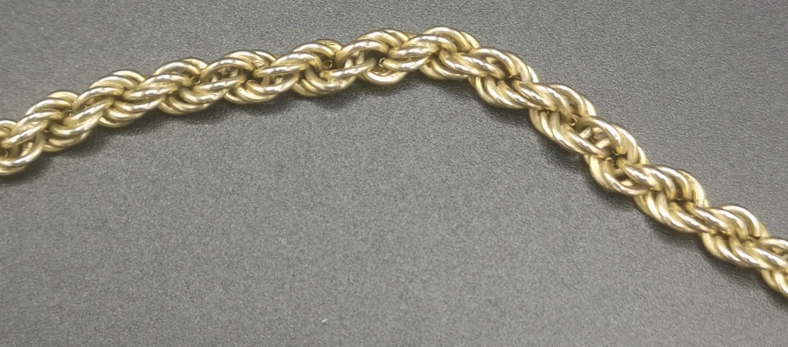 9ct gold rope twist chain - Image 3 of 4