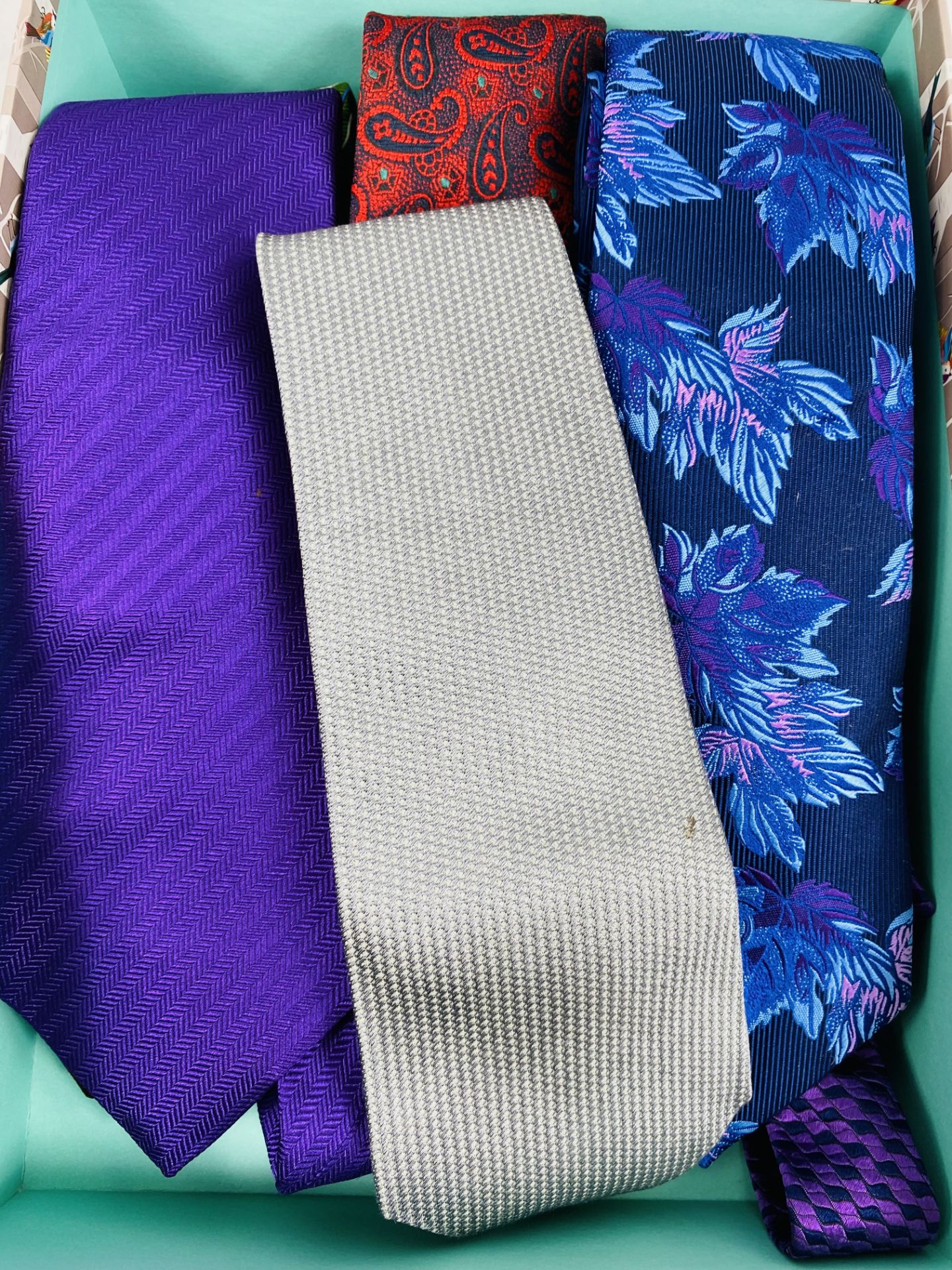 Eight Turnbull and Asser silk ties.