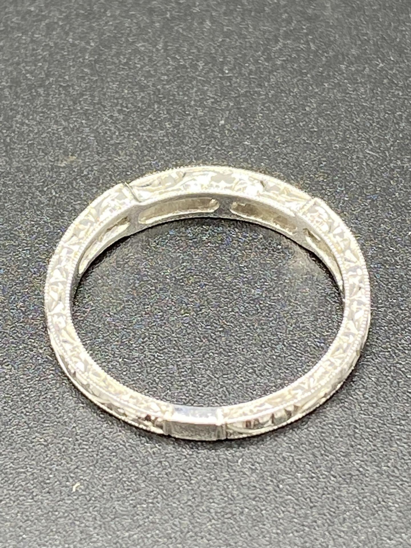 18ct white gold half eternity ring with channel set diamonds - Image 3 of 4