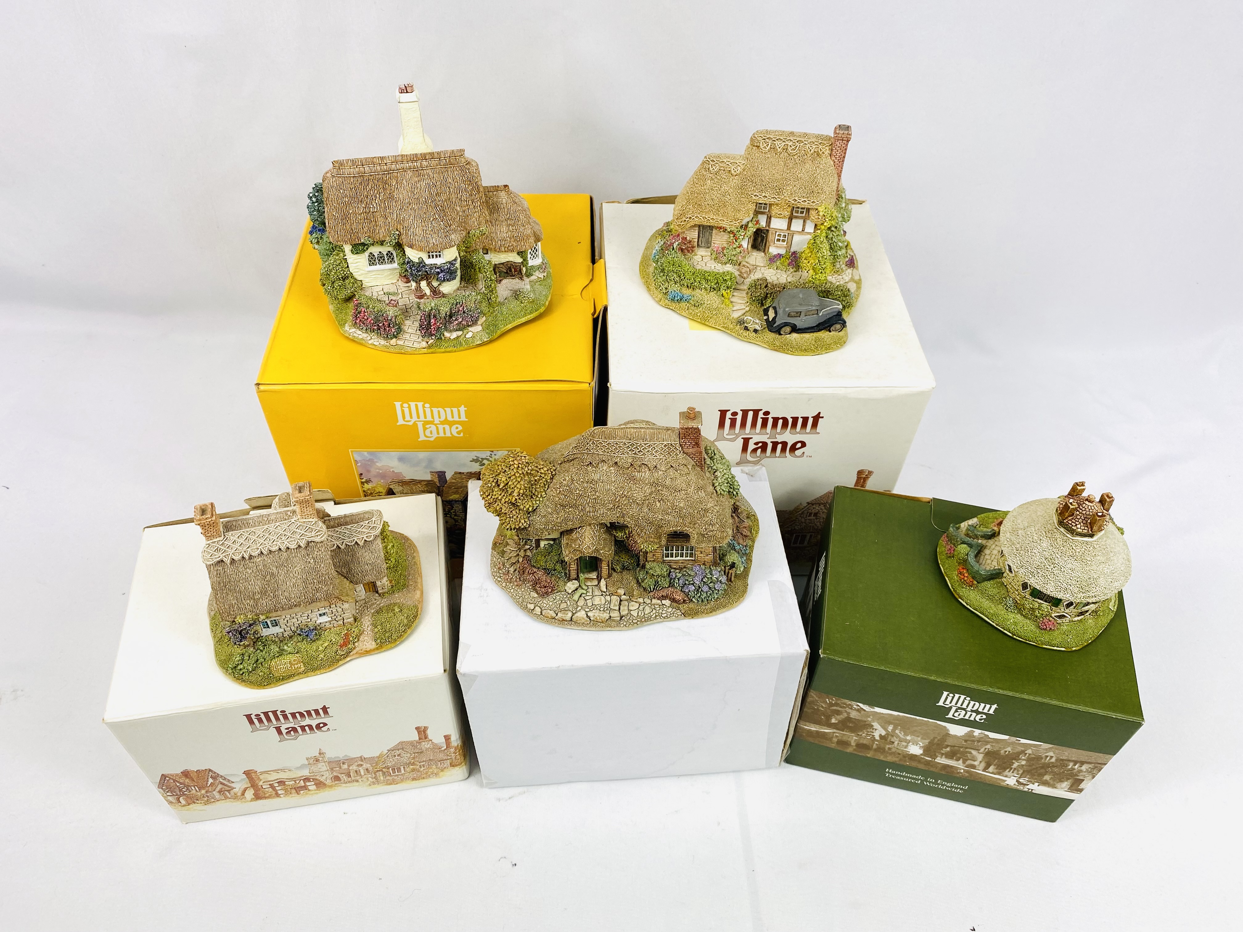 Five Lilliput Lane Cottages in boxes - Image 2 of 4