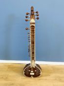 Sitar with bone detailing