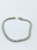 14ct hallmarked white gold diamond bracelet