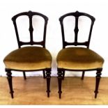 Two mahogany dining chairs