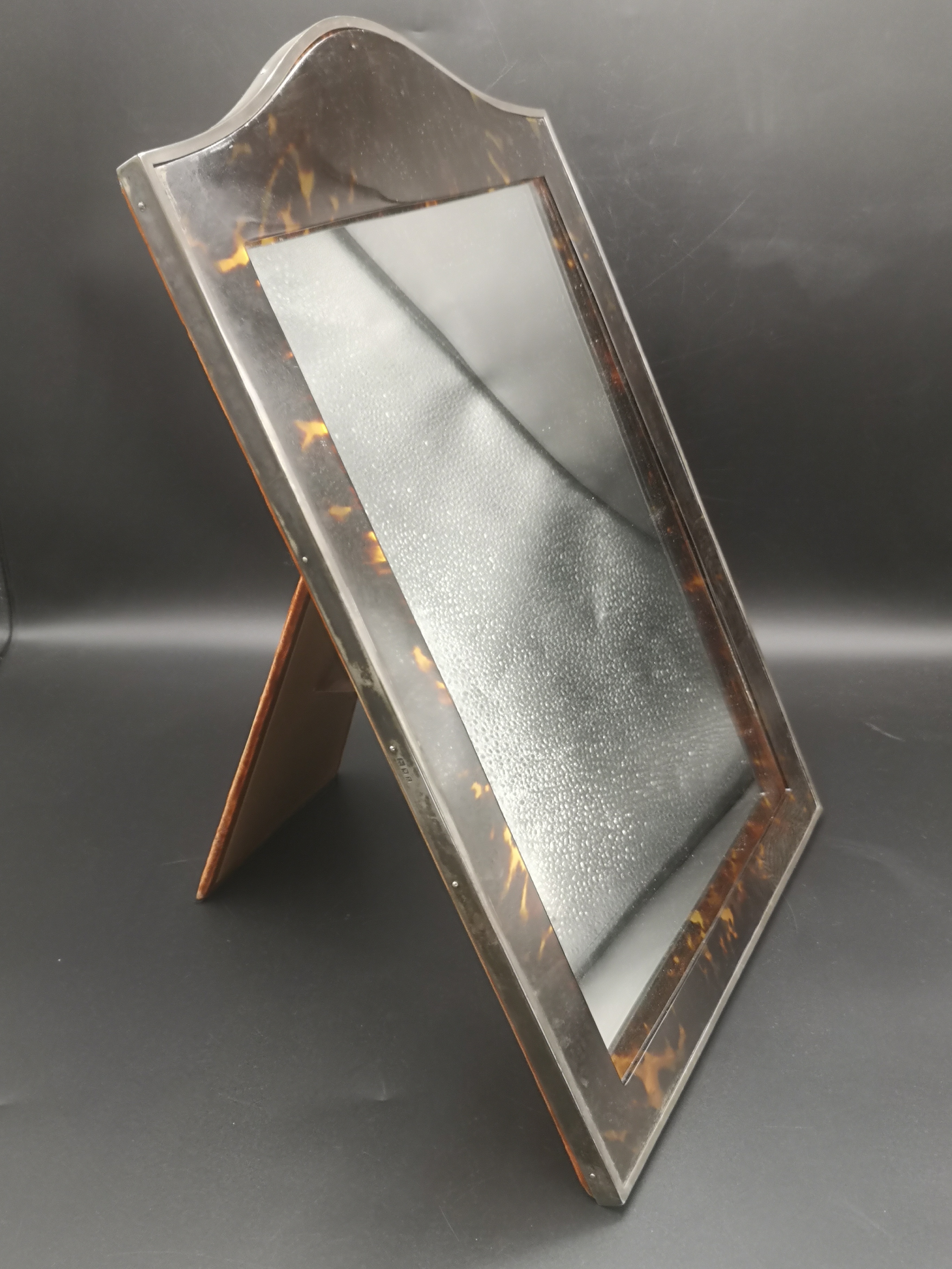 Silver and tortoise shell framed dressing table mirror. - Image 3 of 5