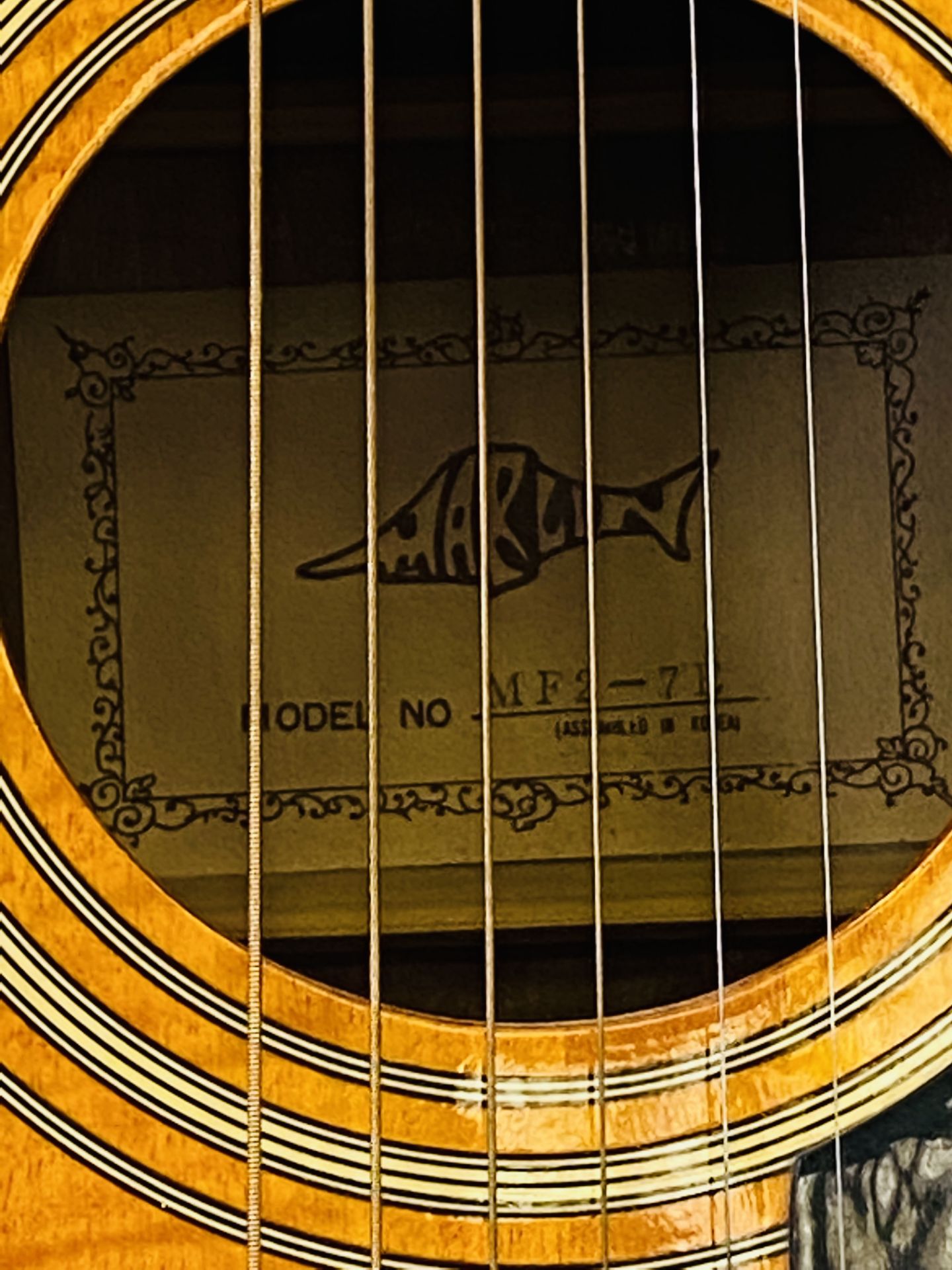 Marlin MF27E semi acoustic guitar in hard case - Bild 5 aus 6