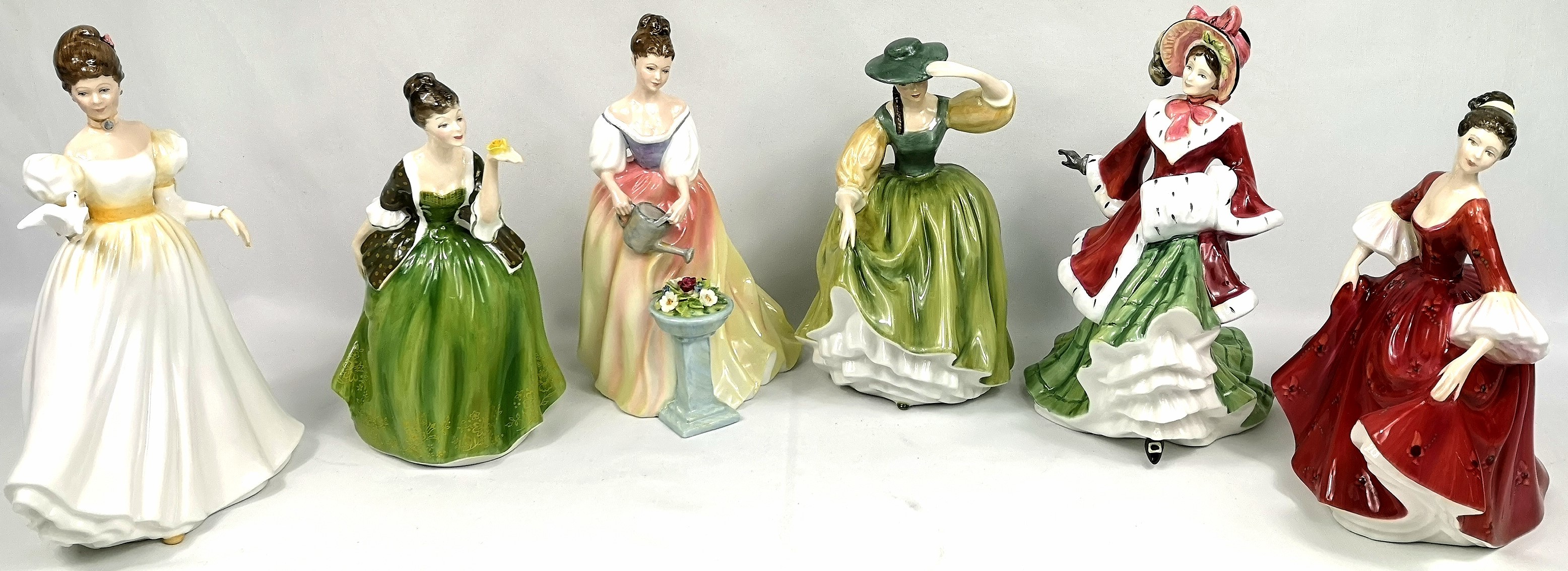 Six Royal Doulton figurines