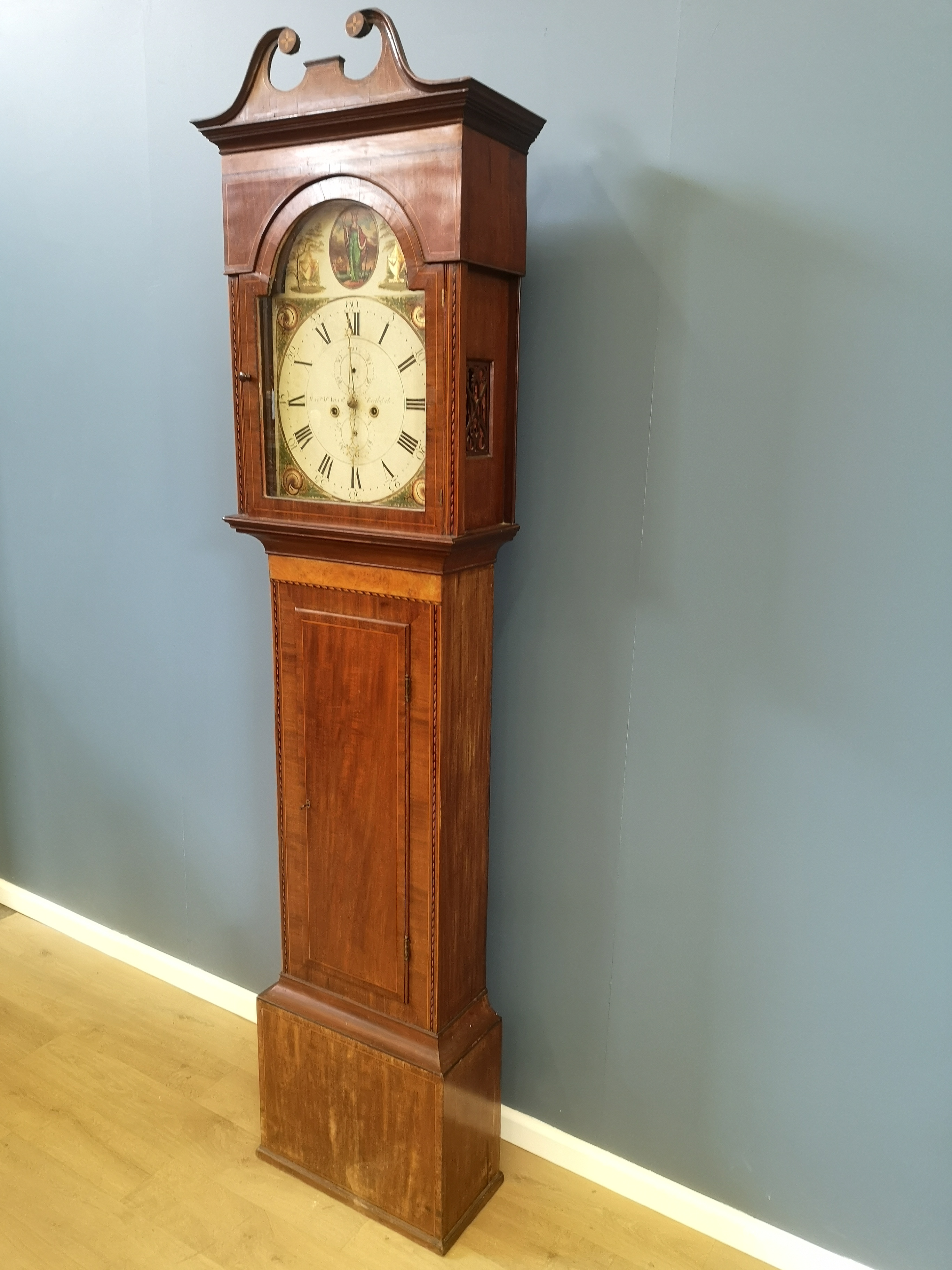Mahogany longcase clock - Image 2 of 5