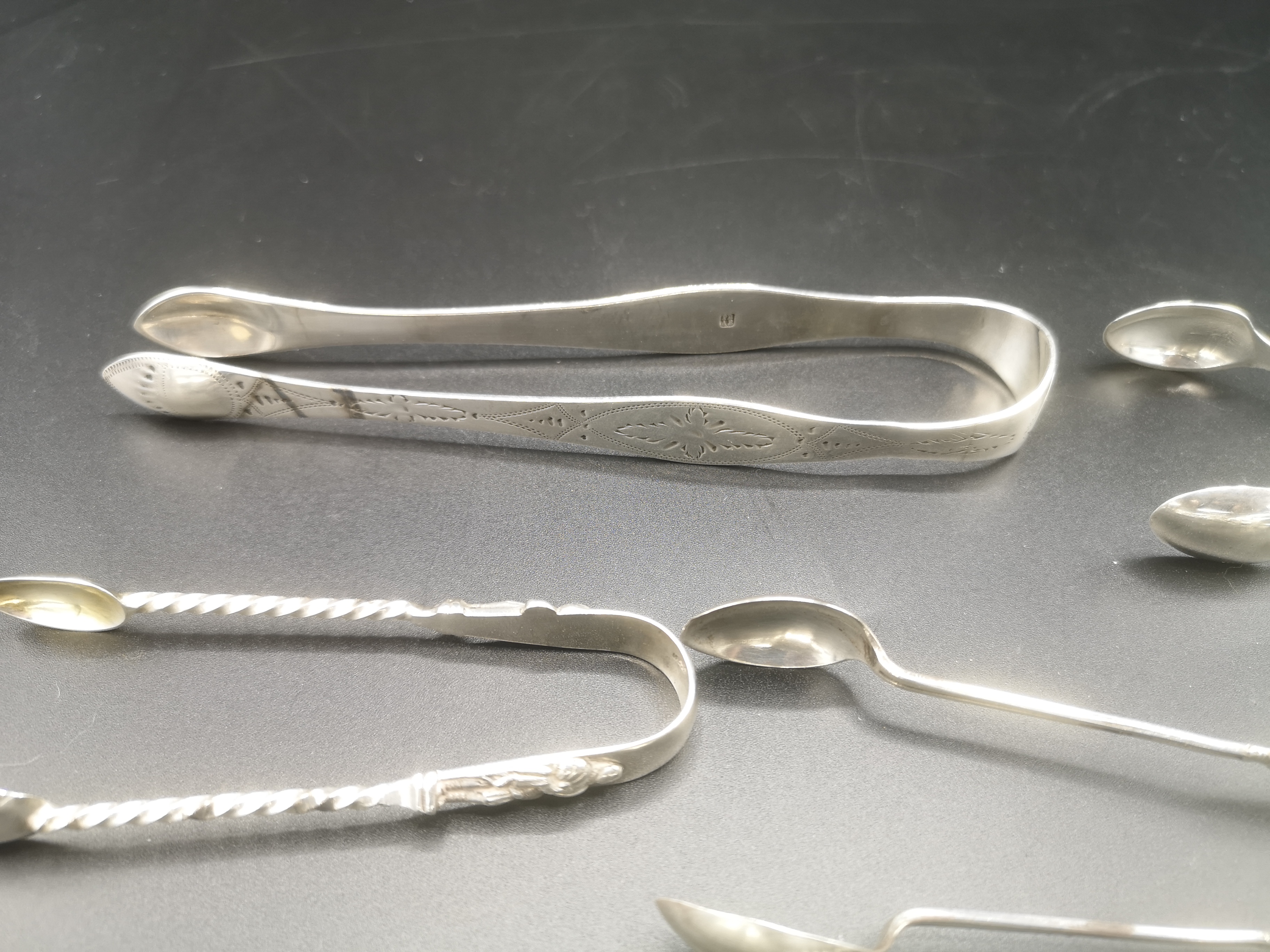 Seven pairs of silver sugar tongs - Image 2 of 6