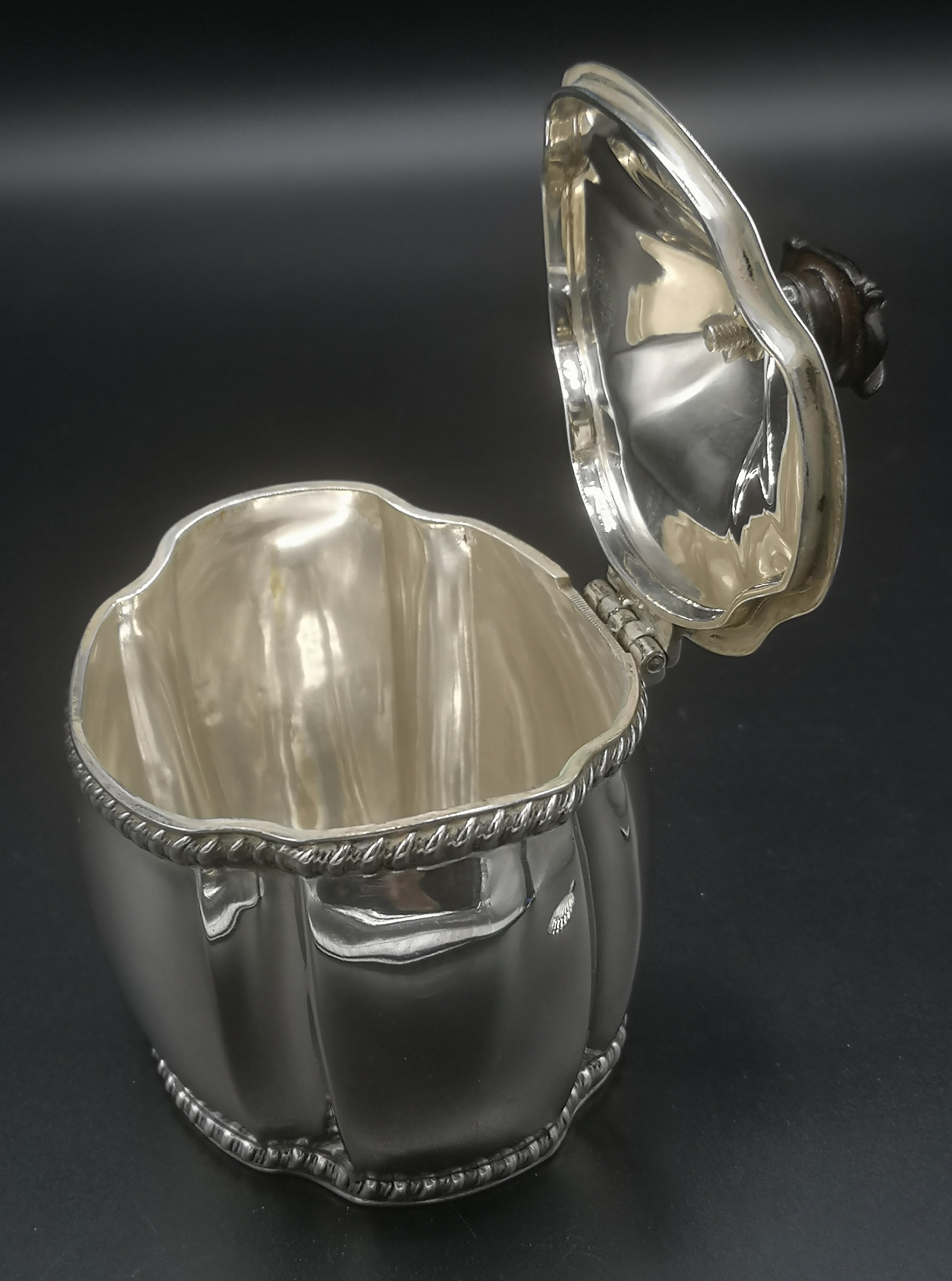 Silver tea caddy and spoon - Image 3 of 4