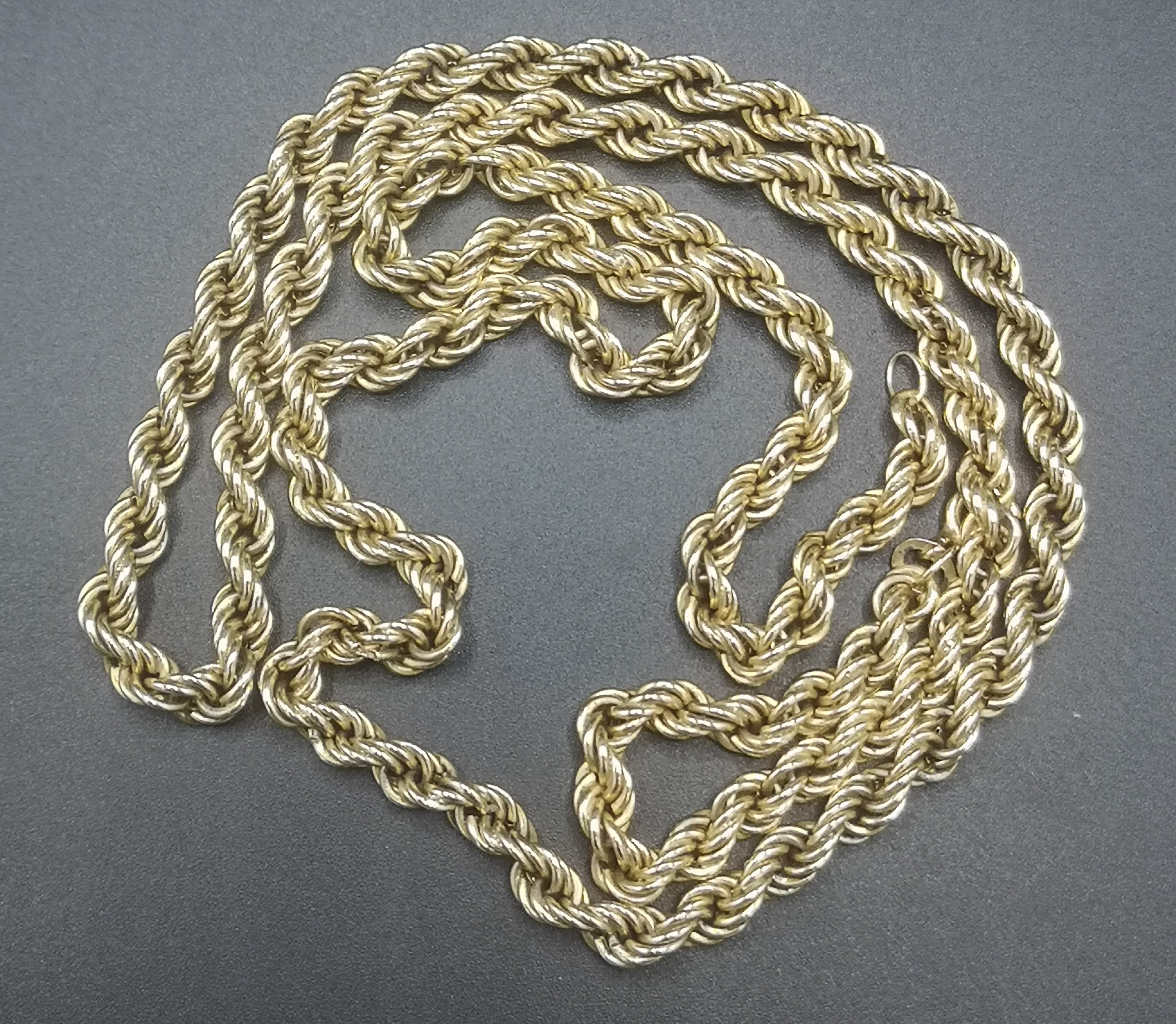 9ct gold rope twist chain - Image 4 of 4