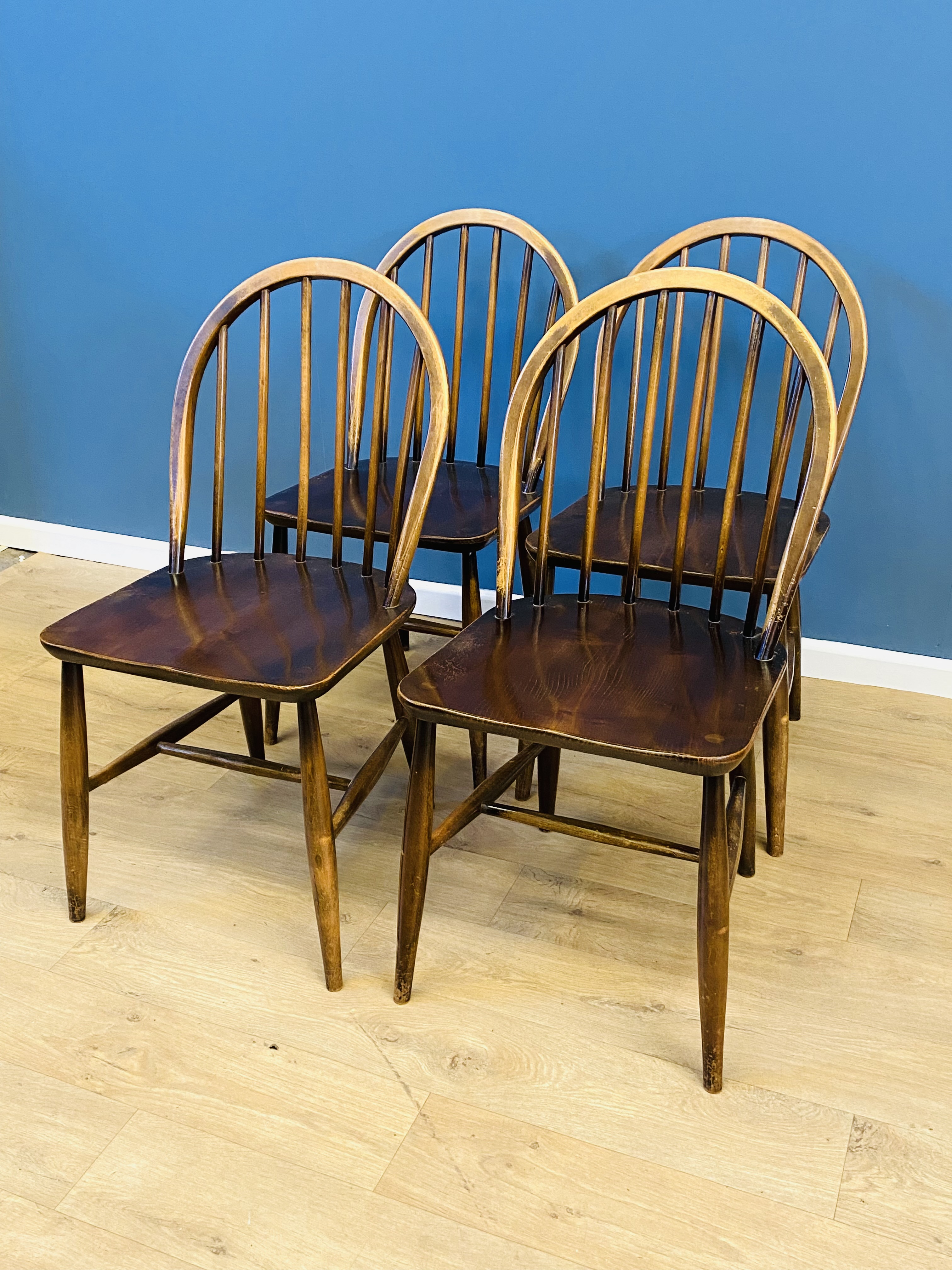 Four Ercol dining chairs - Image 2 of 5